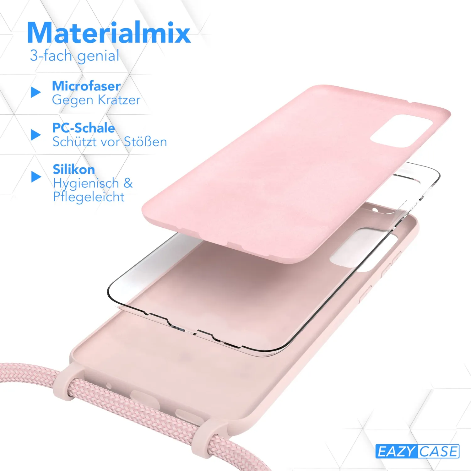EAZY CASE Galaxy S20 Handykette Alt Rosa Silikon