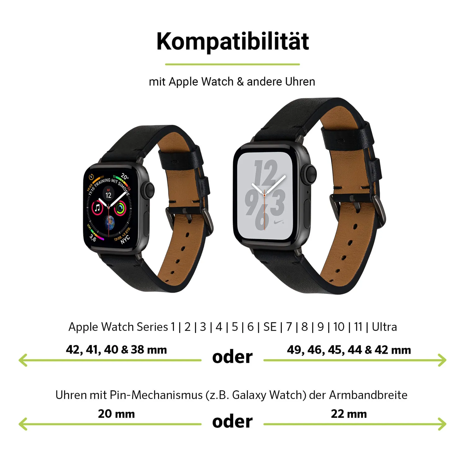 Artwizz WatchBand Leather Apple Watch Lederarmband braun