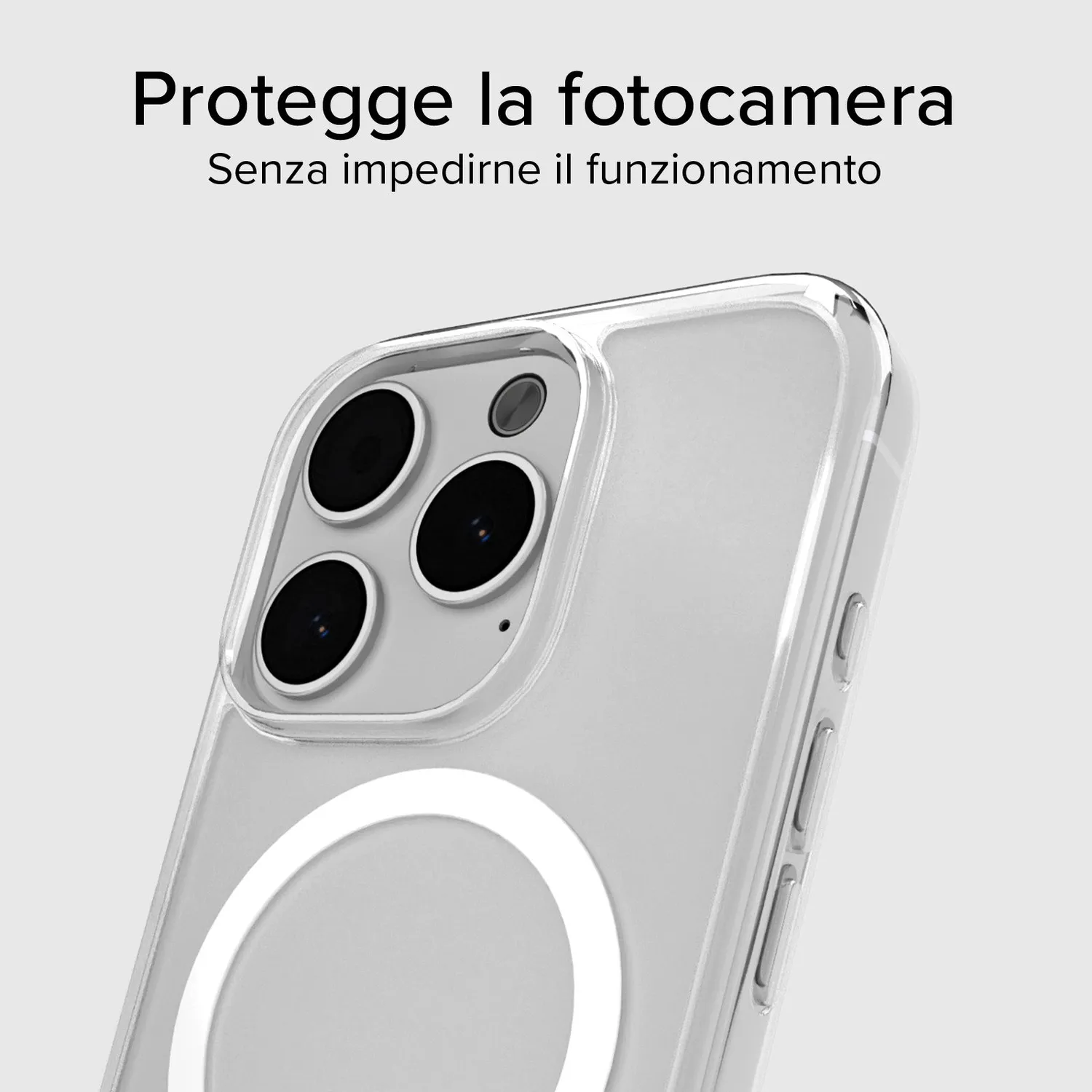 SBS iPhone 15 Pro Max Hülle transparent MagSafe