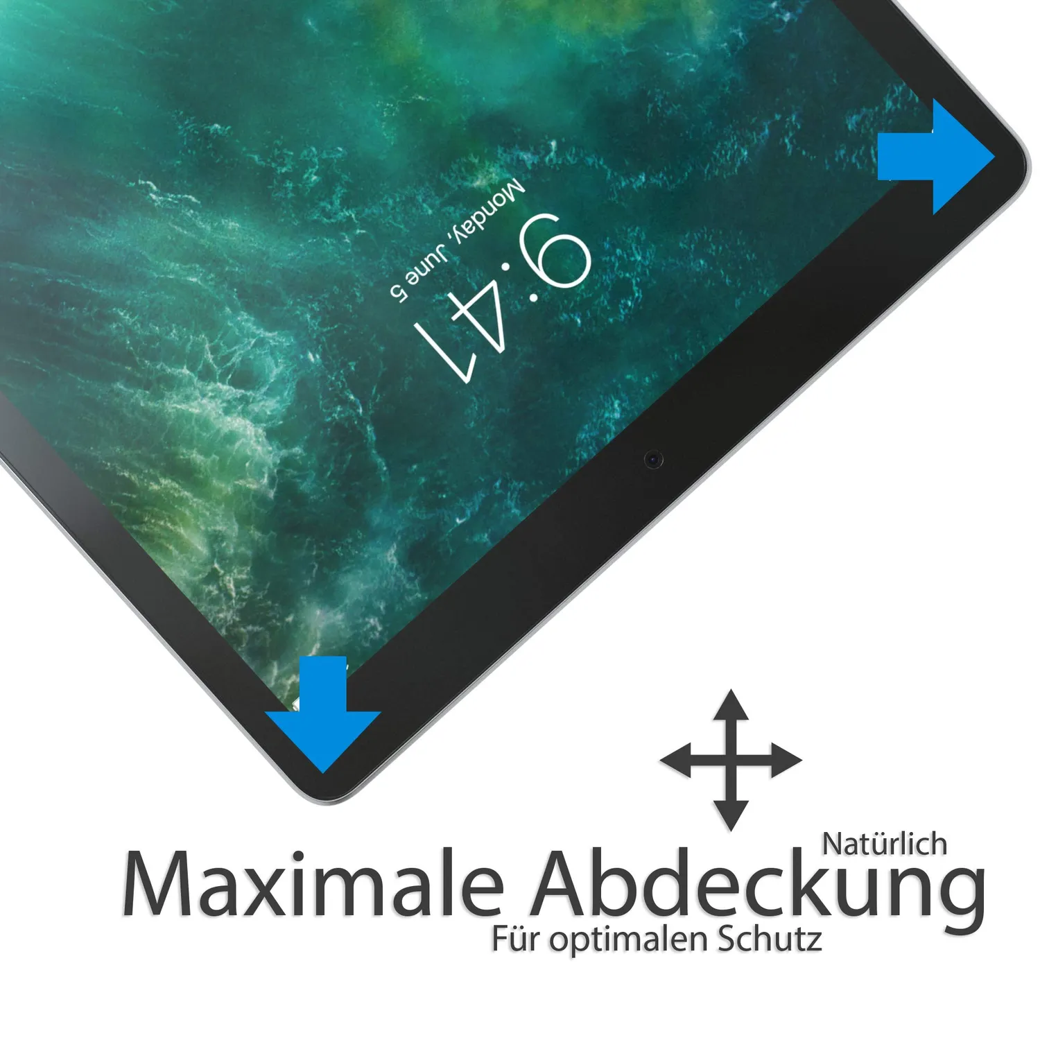 EAZY CASE iPad Pro 12,9 2017 Schutzfolie transparent 9H