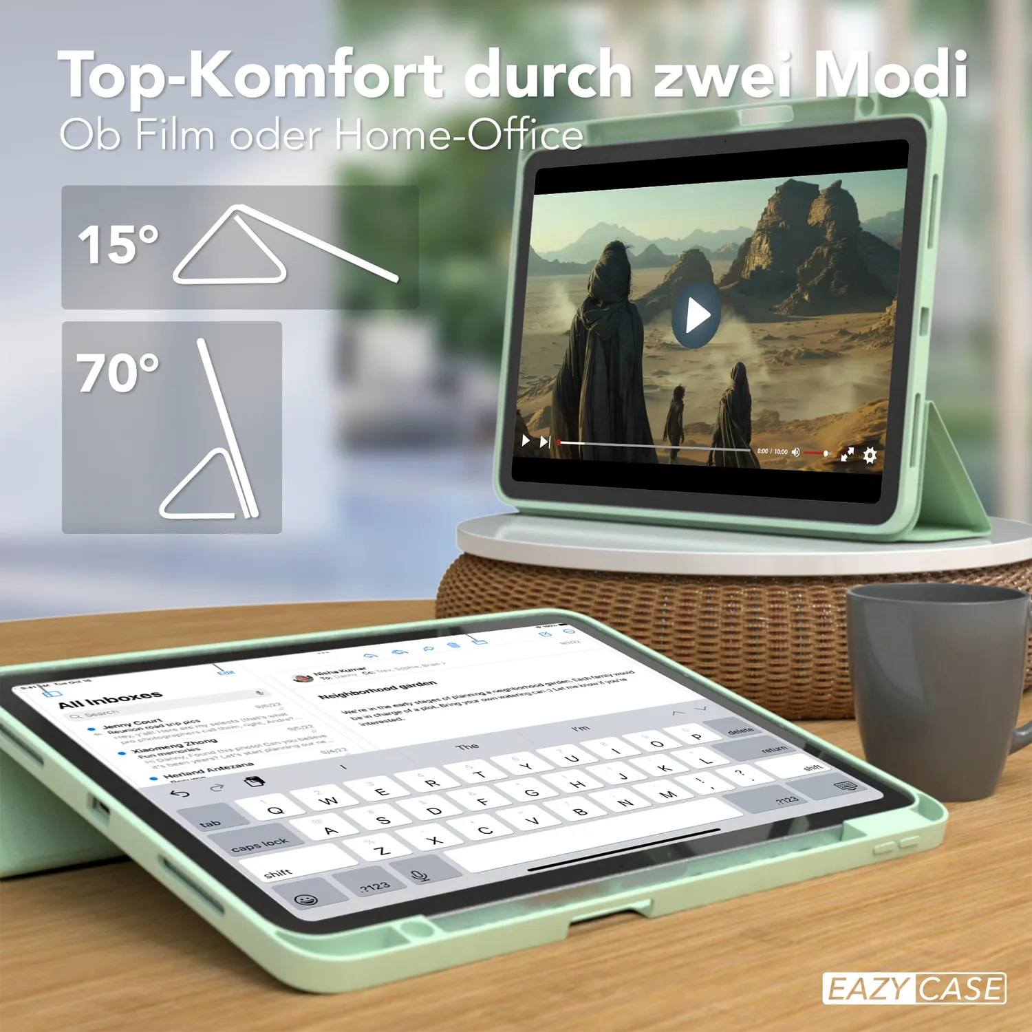 EAZY CASE iPad Air 4 Air 5 Smartcase Hell Grün Stifthalter