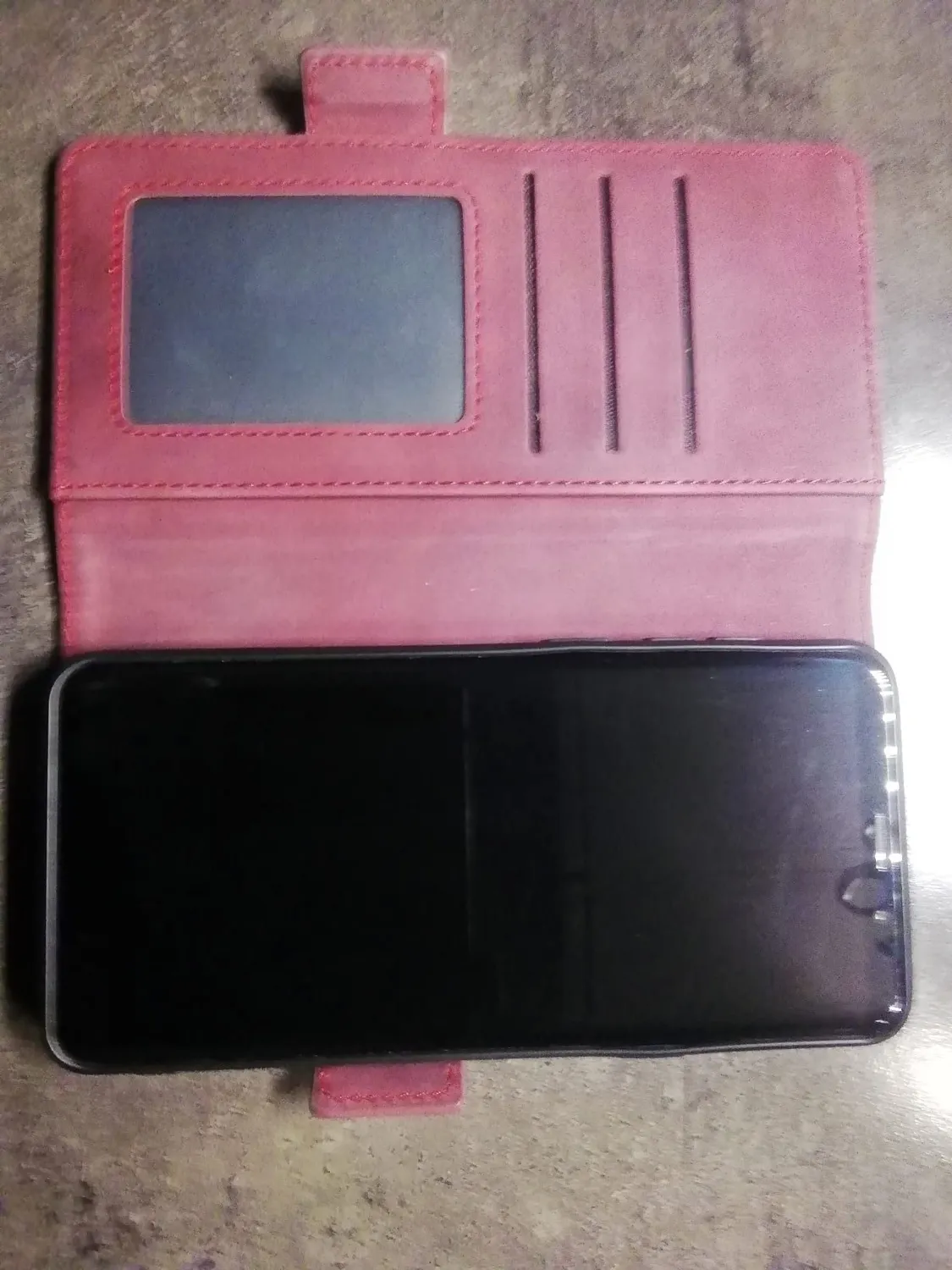 YATWIN Galaxy S9 Plus Handyhülle Schwarz Leder mit Kartenfach