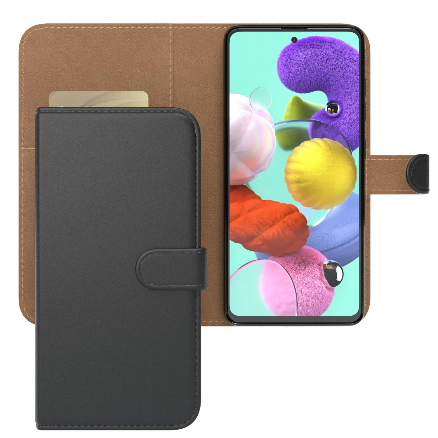 EAZY CASE Galaxy A51 Klapphülle Schwarz Bookstyle