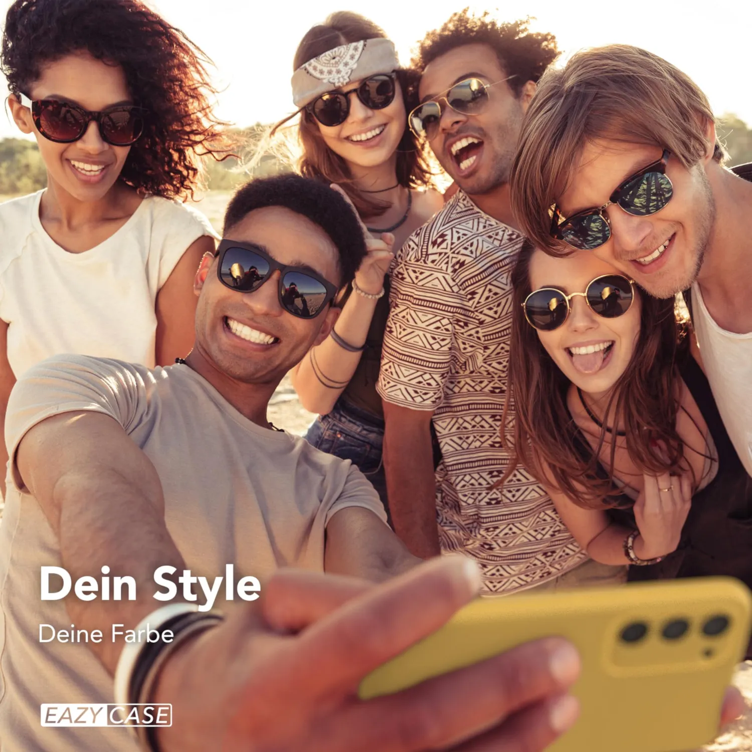 EAZY CASE Galaxy S23 Plus Premium Silikonhülle Gelb Kameraschutz