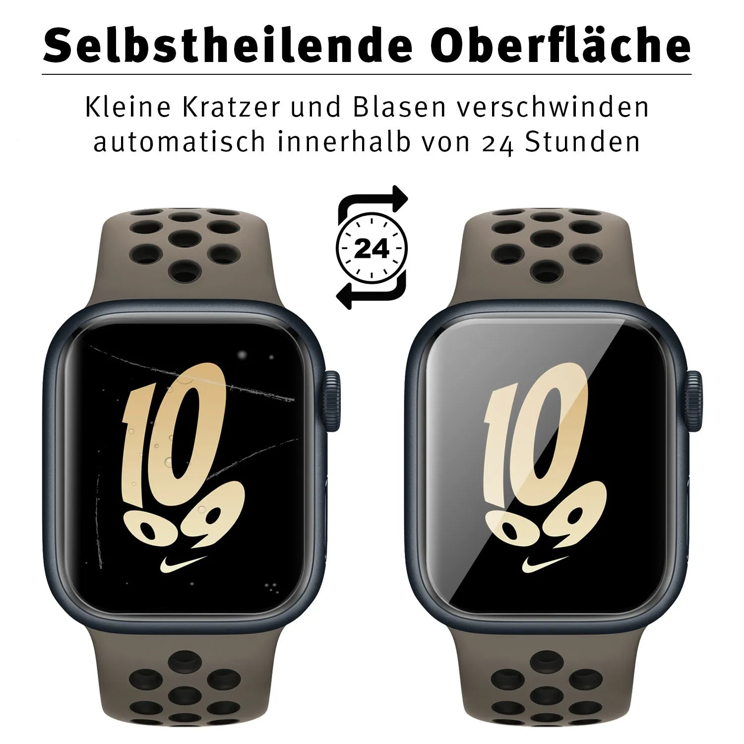 arktis Apple Watch Schutzfolie 46mm 2 Stück klar