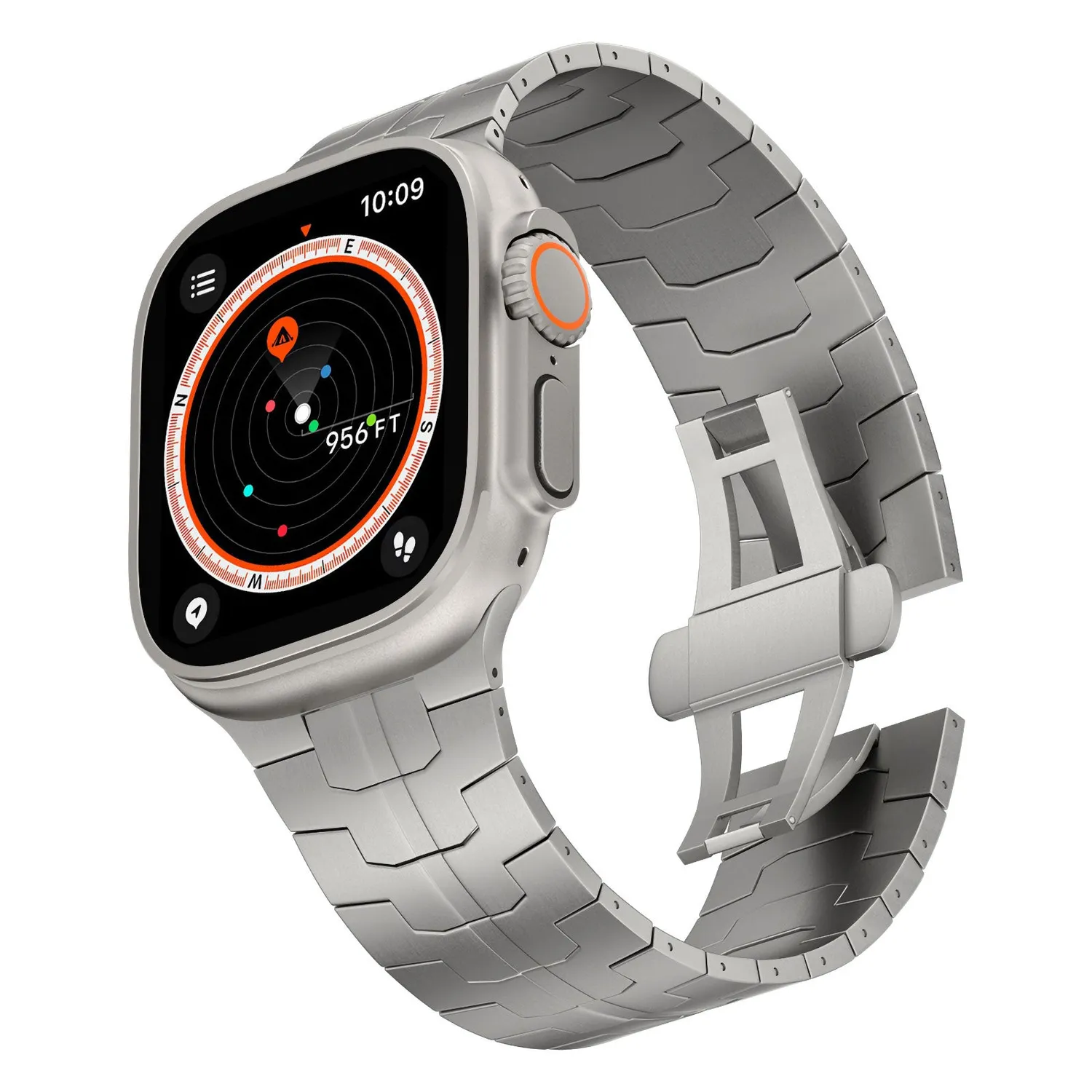 arktisband TITANIUM F-15 Apple Watch Ultra Armband Natur Titan