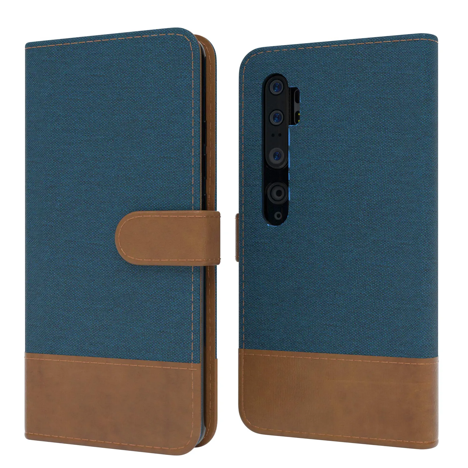 EAZY CASE Xiaomi Mi Note 10 Klapphülle Book Schwarz Pro
