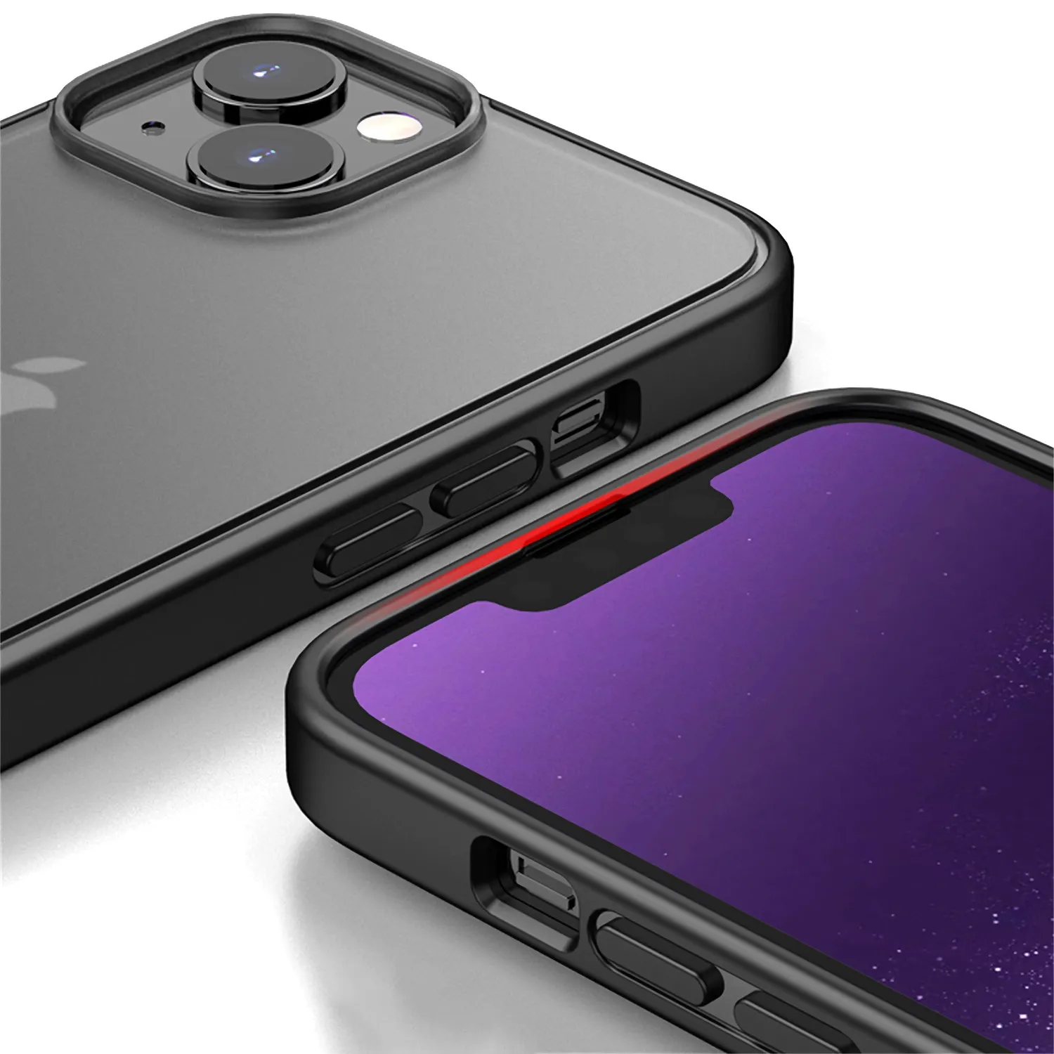 arktis SECTOR SLIM iPhone 15 Hülle Full Black matt rutschfest