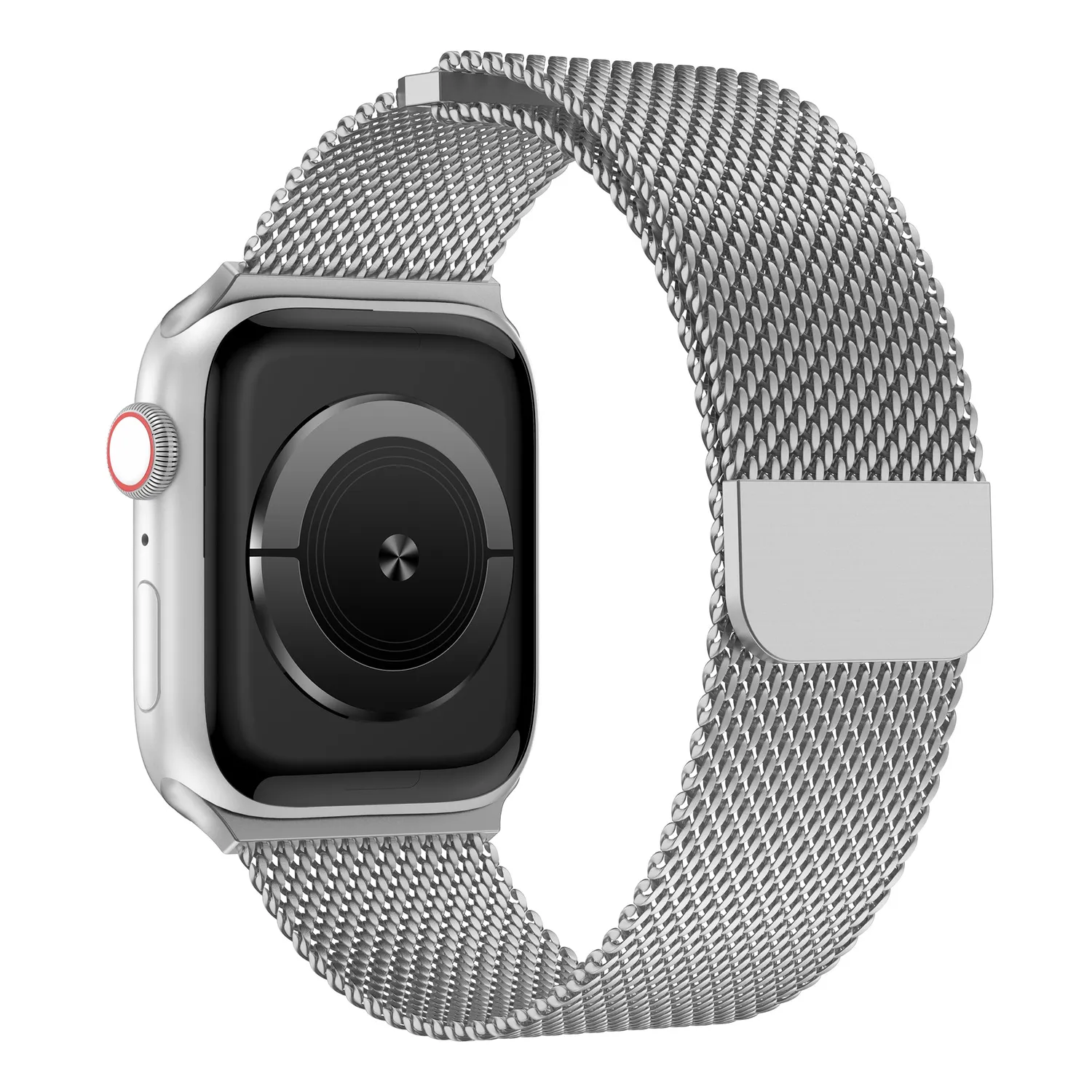 arktisband Milanaise Bold Apple Watch Armband Silber 44mm