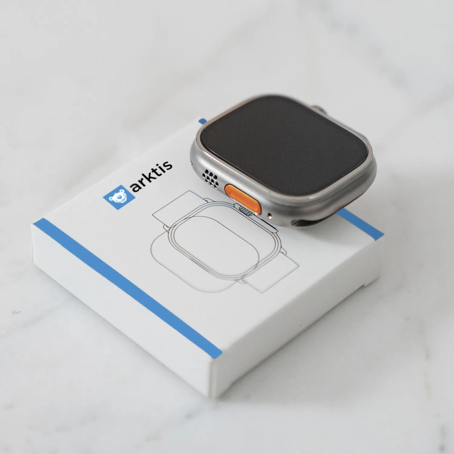 arktis Crystal Clear Apple Watch Ultra Panzerglas 49mm 2er