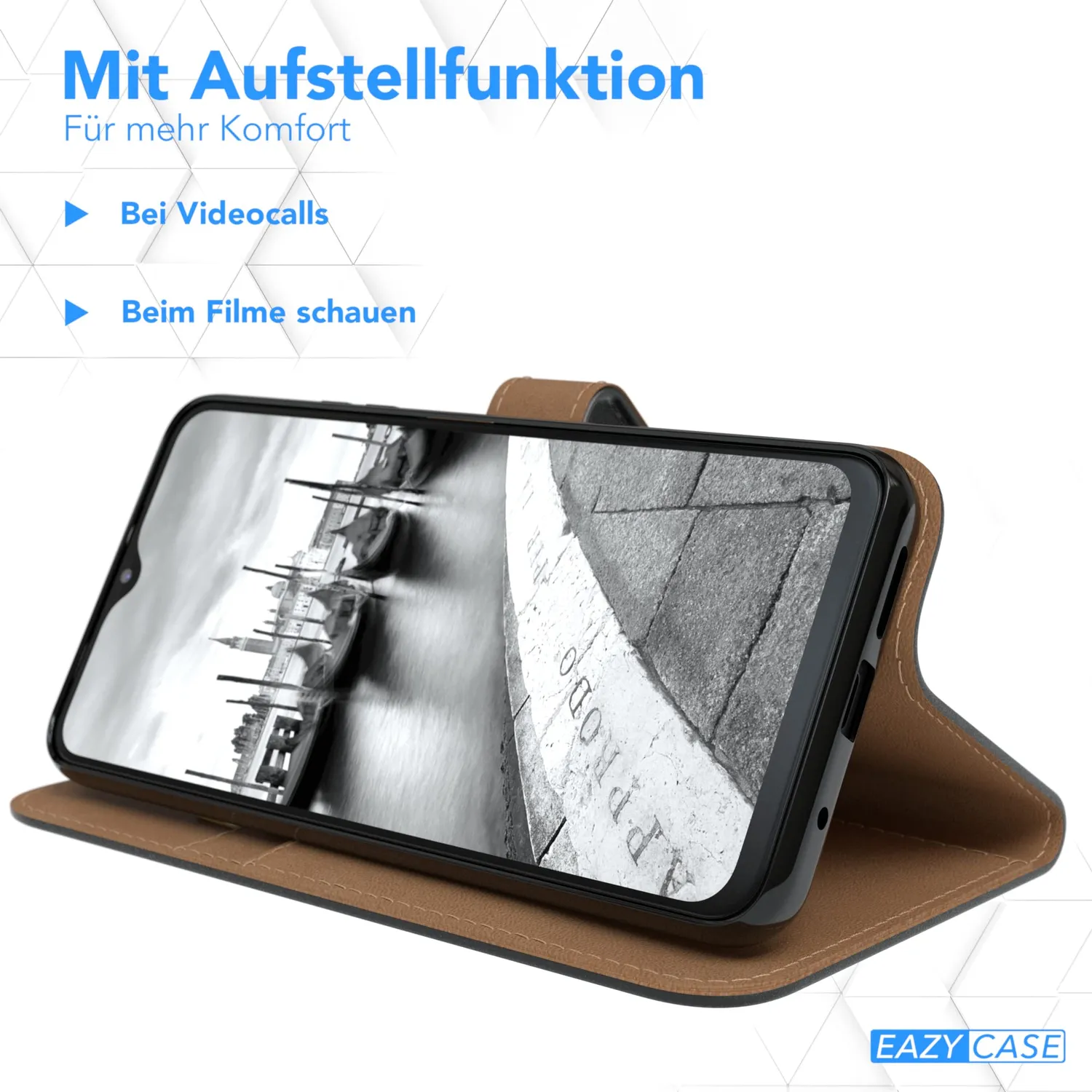 EAZY CASE Redmi 9T Klapphülle Dunkelblau Jeans