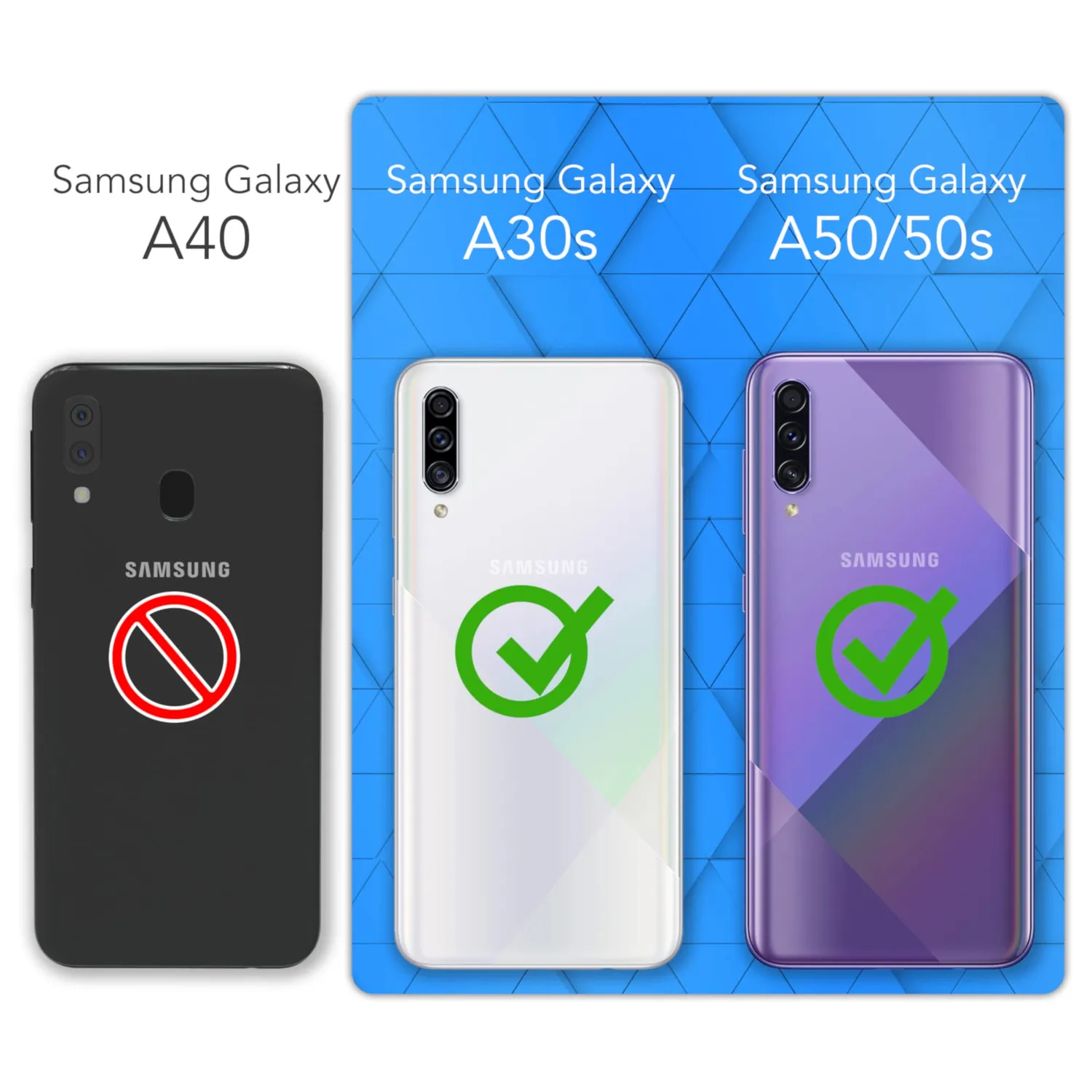 EAZY CASE Galaxy A50 Silikonhülle Lavendel Lila Premium