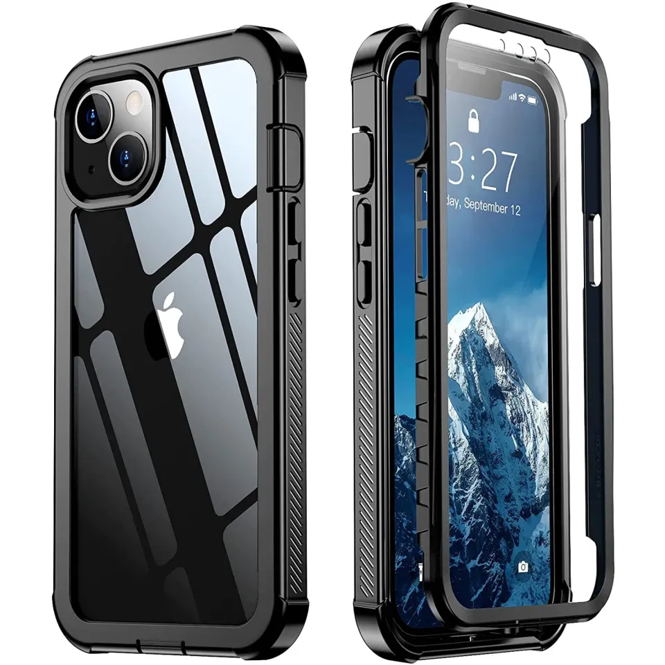 arktis 360ULTIMATE Hülle iPhone 13 schwarz mit Displayschutz