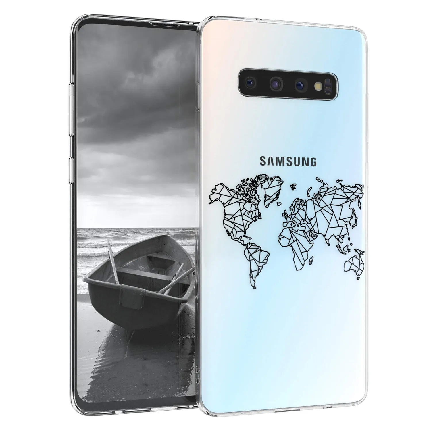 EAZY CASE Galaxy S10 Plus Hülle Blumen Transparent Rosen
