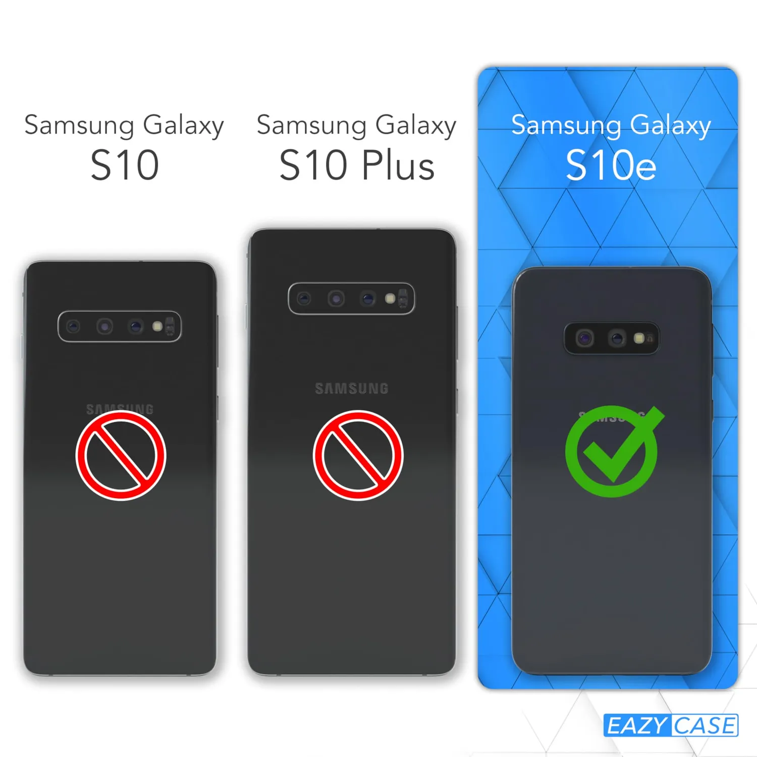 EAZY CASE Galaxy S10e Handykette Hülle Anthrazit Band
