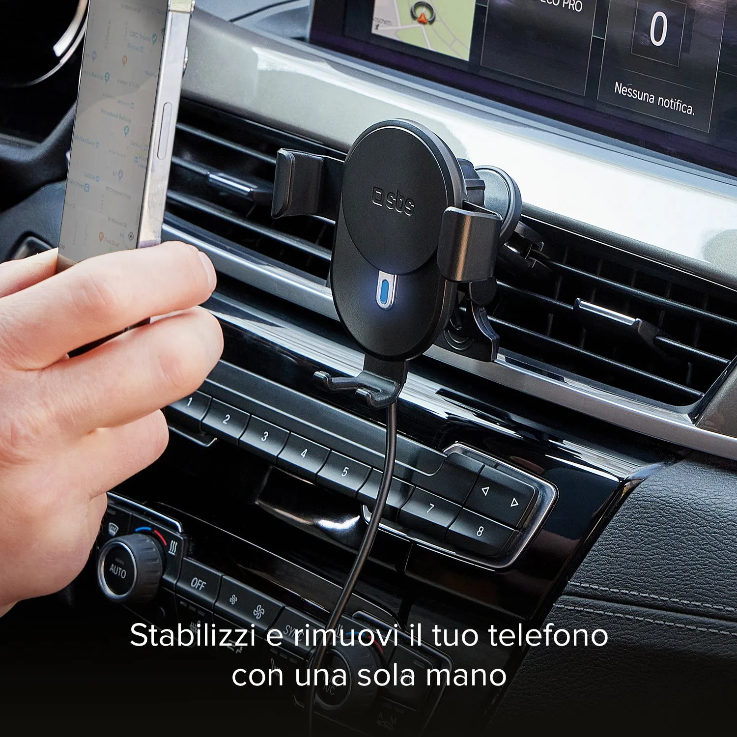 SBS Auto Handyhalterung Wireless Gravity Lüftung schwarz