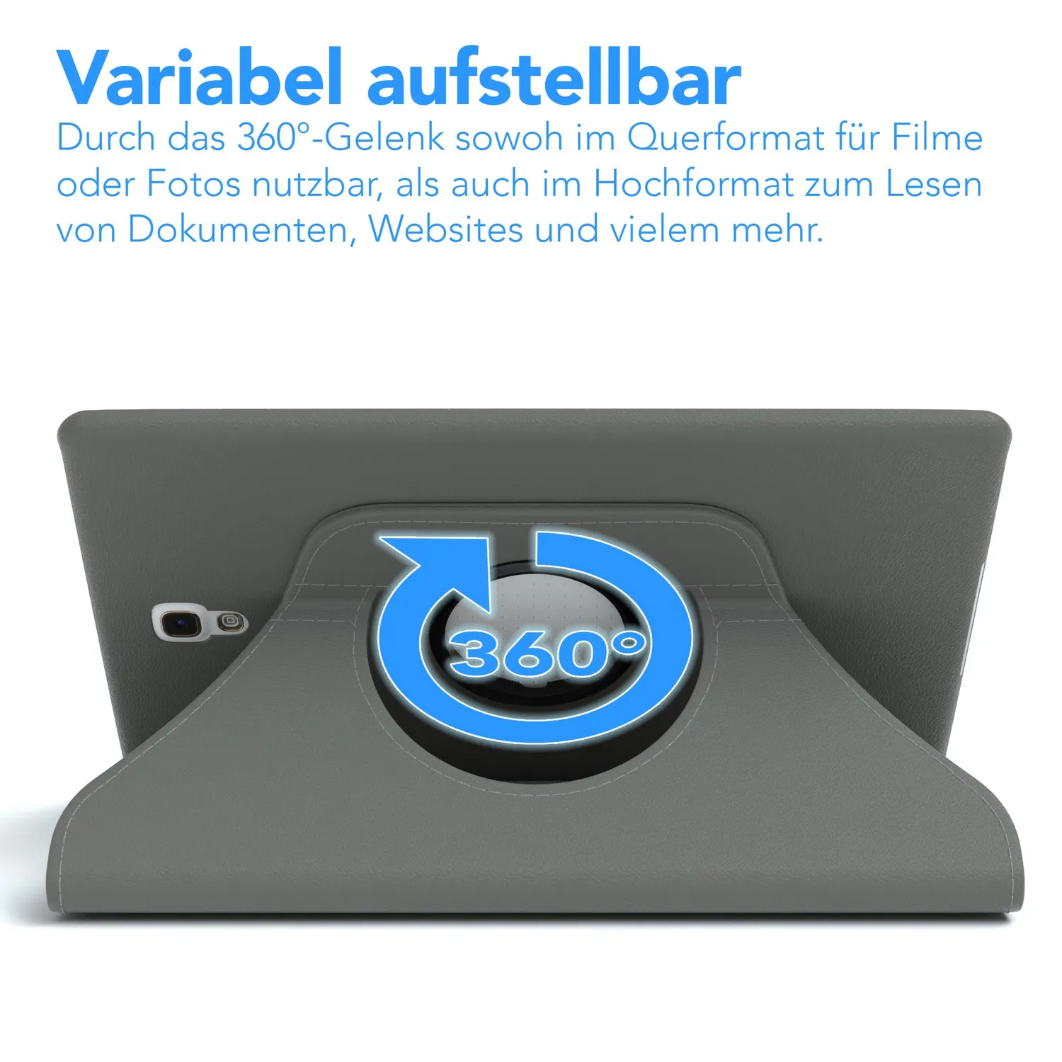 EAZY CASE Galaxy Tab 2 7.0 Tablethülle Anthrazit 360° Ständer