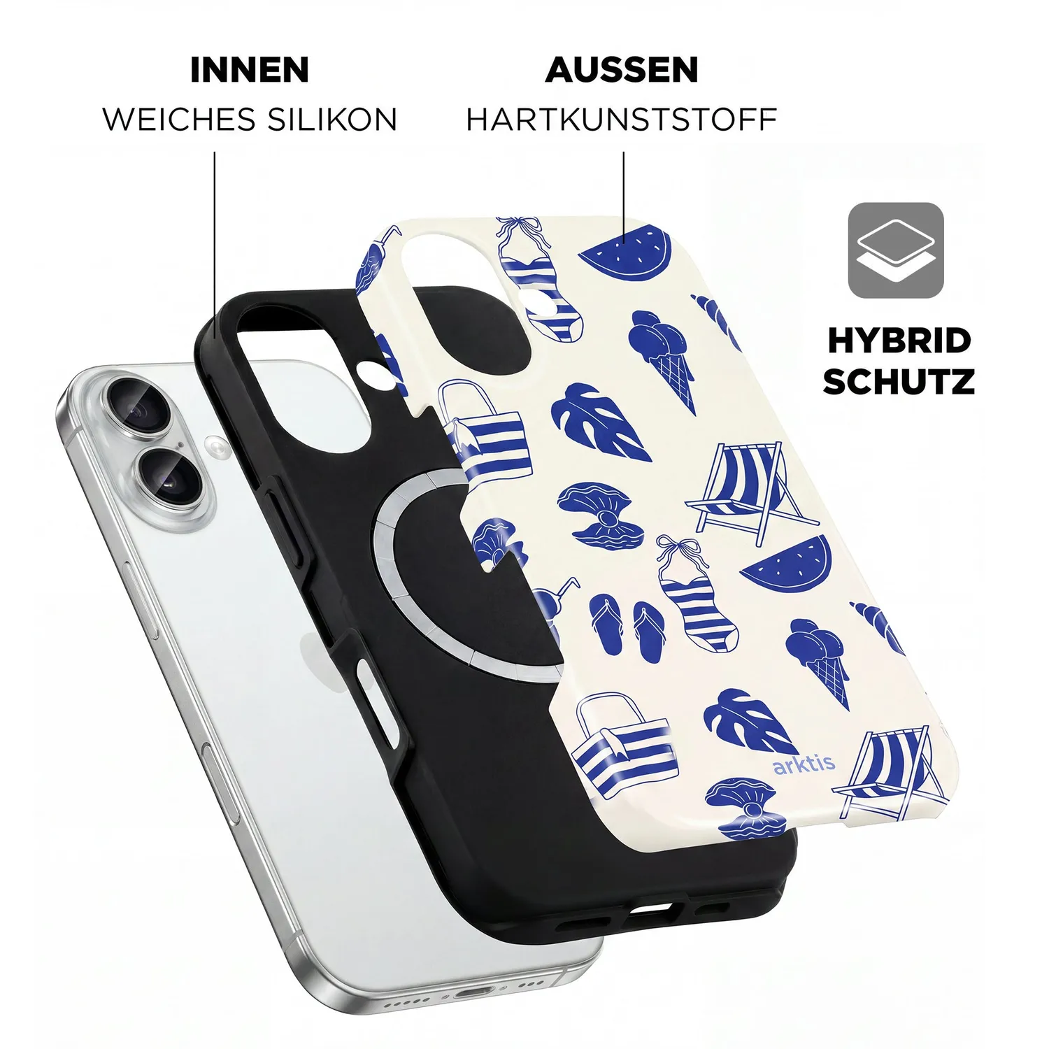 arktis Beach Style iPhone 17 Hülle MagSafe Print