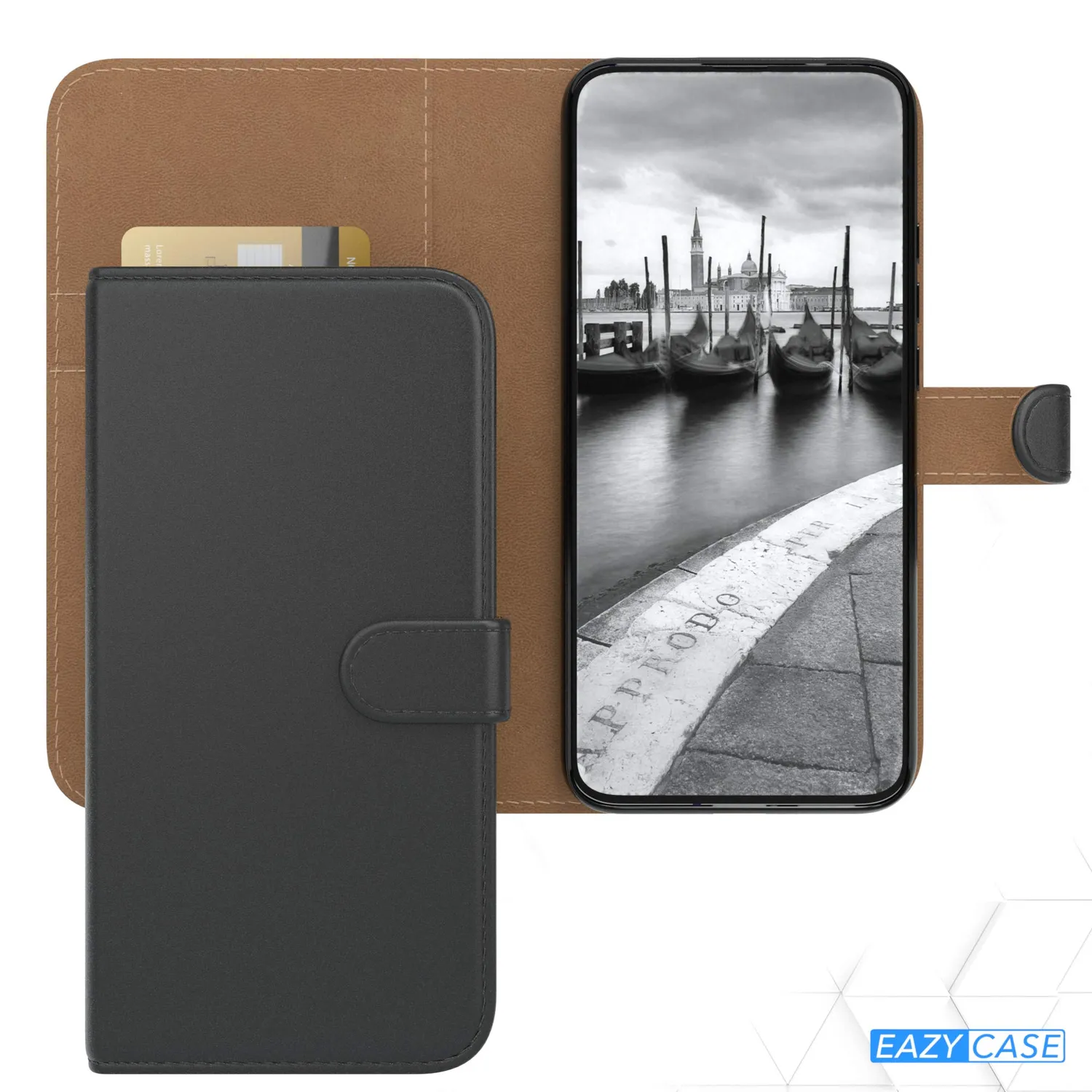 EAZY CASE Poco F2 Pro Klapphülle Schwarz Book