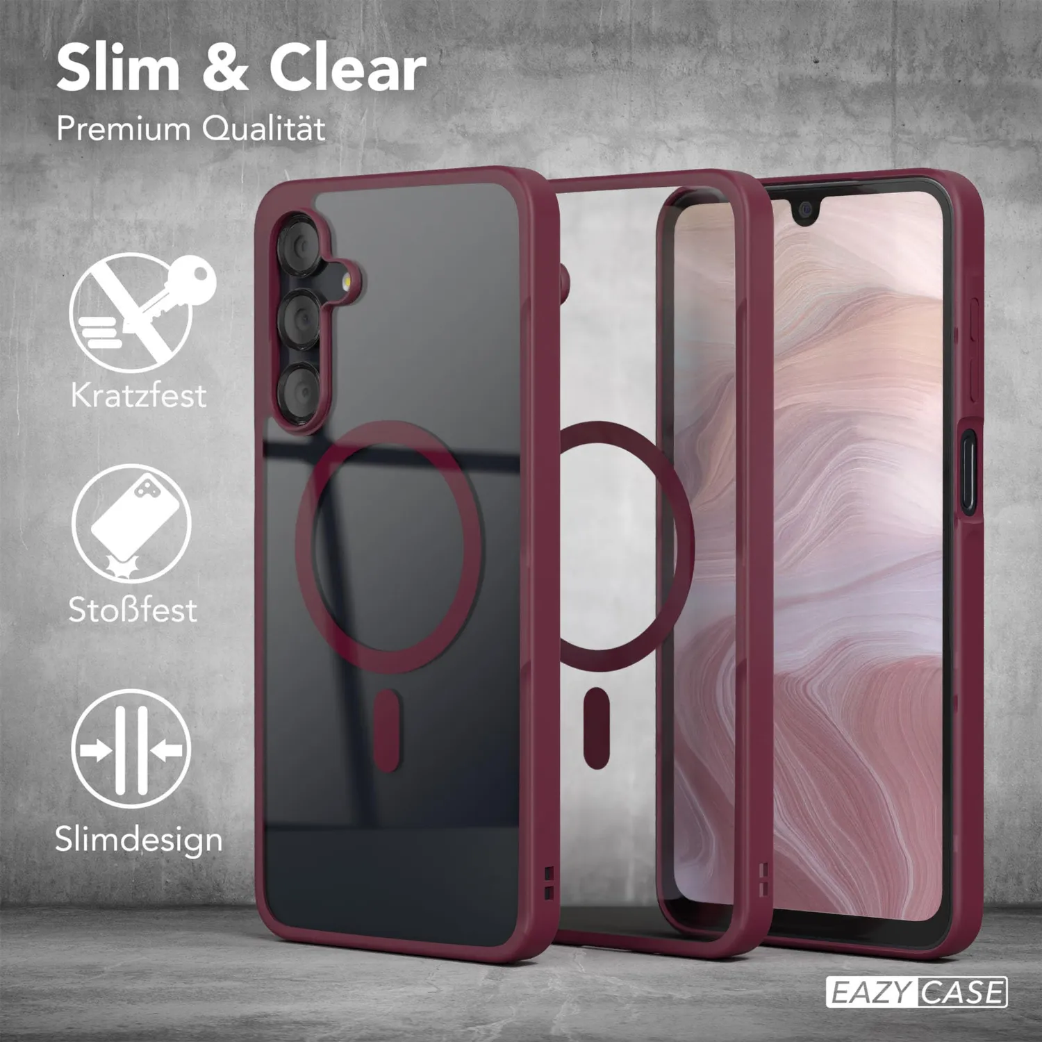 EAZY CASE Galaxy A16 Handyhülle Beere Qi Hybrid