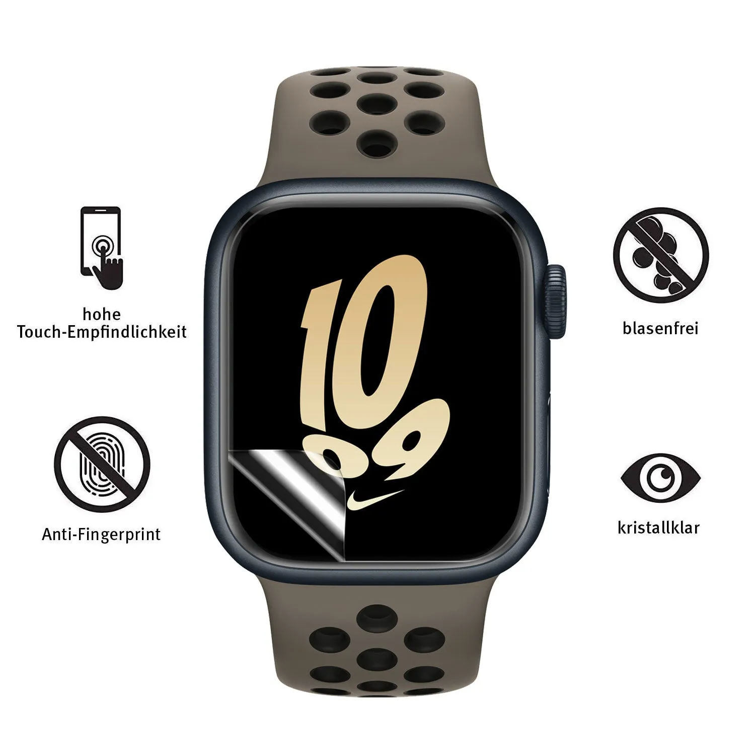 arktis Apple Watch Schutzfolie 46mm 2 Stück klar
