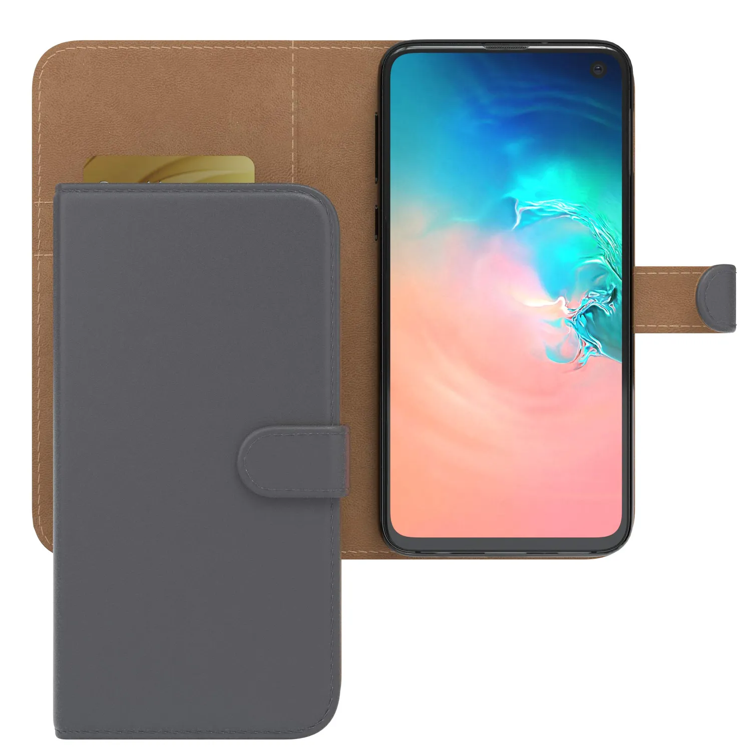EAZY CASE Samsung Galaxy S10e Book Tasche Anthrazit