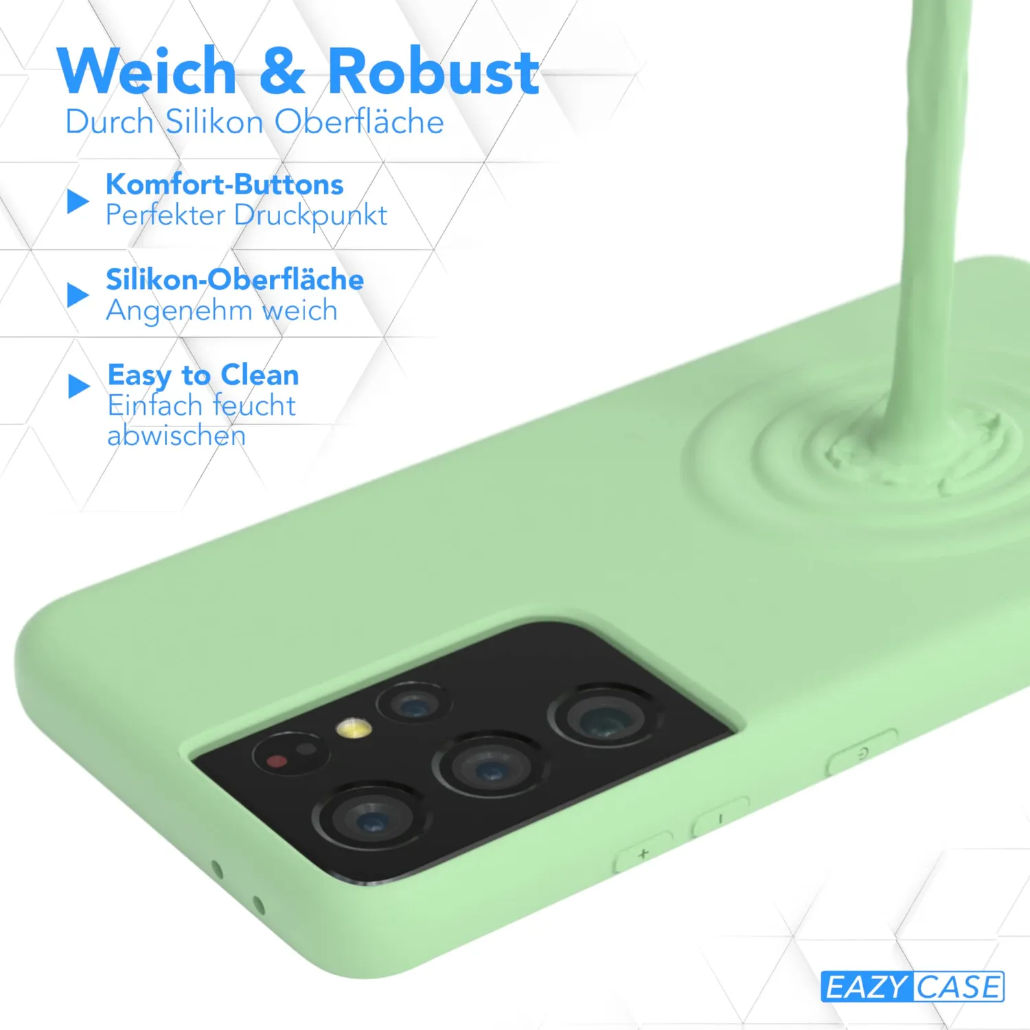 EAZY CASE Galaxy S21 Ultra 5G Handykette Hell Grün verstellbar