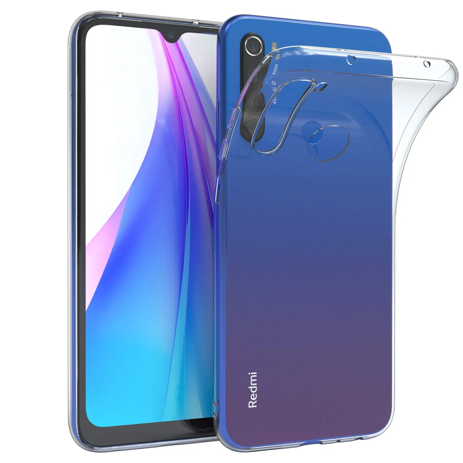 EAZY CASE Book Redmi Note 8T Handyhülle Schwarz Bookstyle