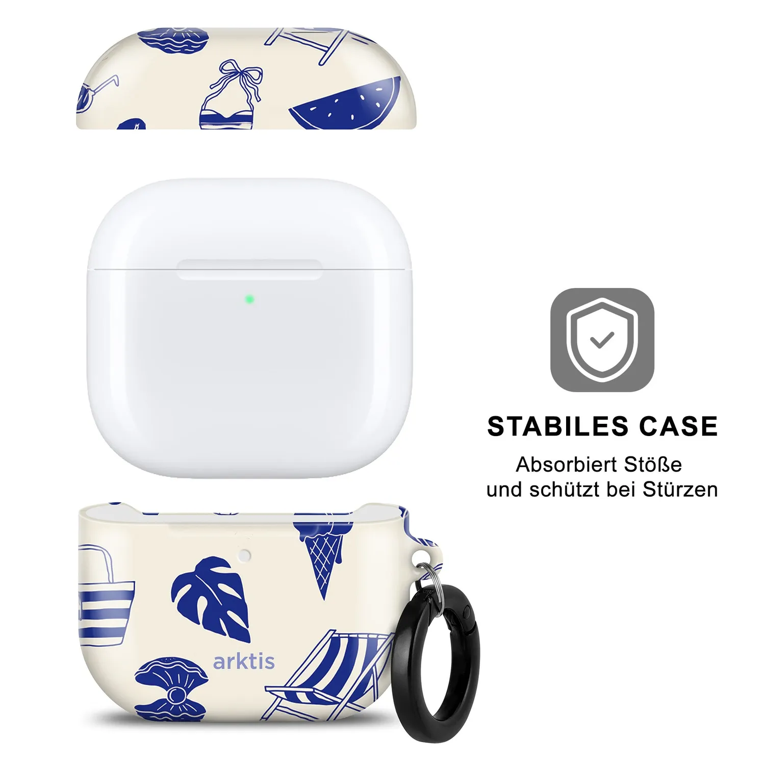 arktis AirPods 5 Hülle Beach Style Qi-Laden