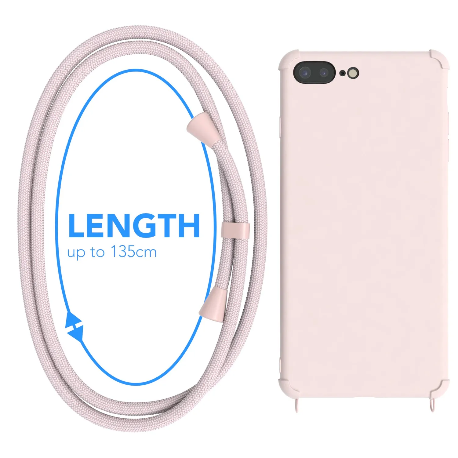 EAZY CASE iPhone 7 Plus 8 Plus Handykette Altrosa