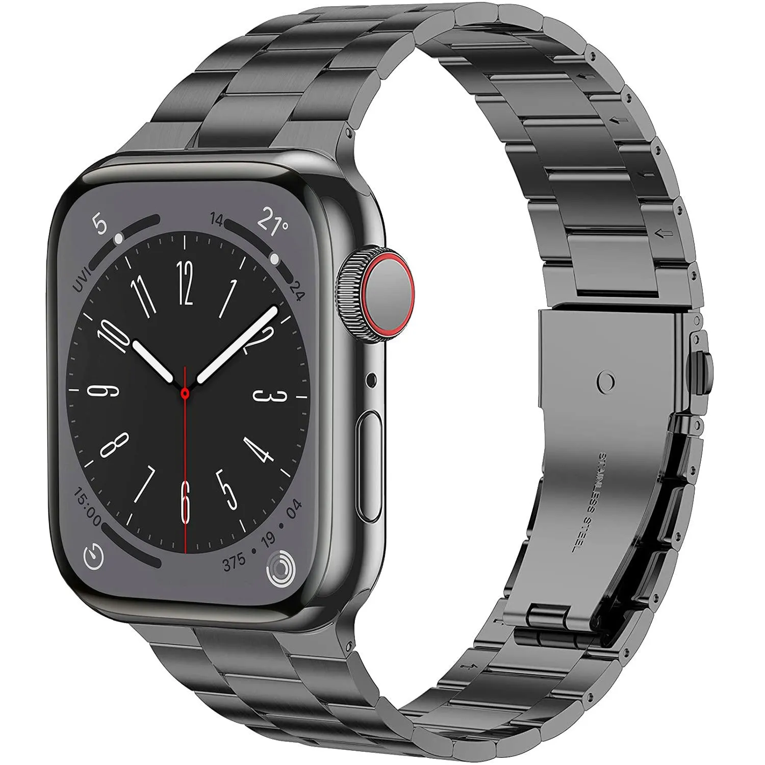 arktisband Edition S Apple Watch Armband Edelstahl Schwarz