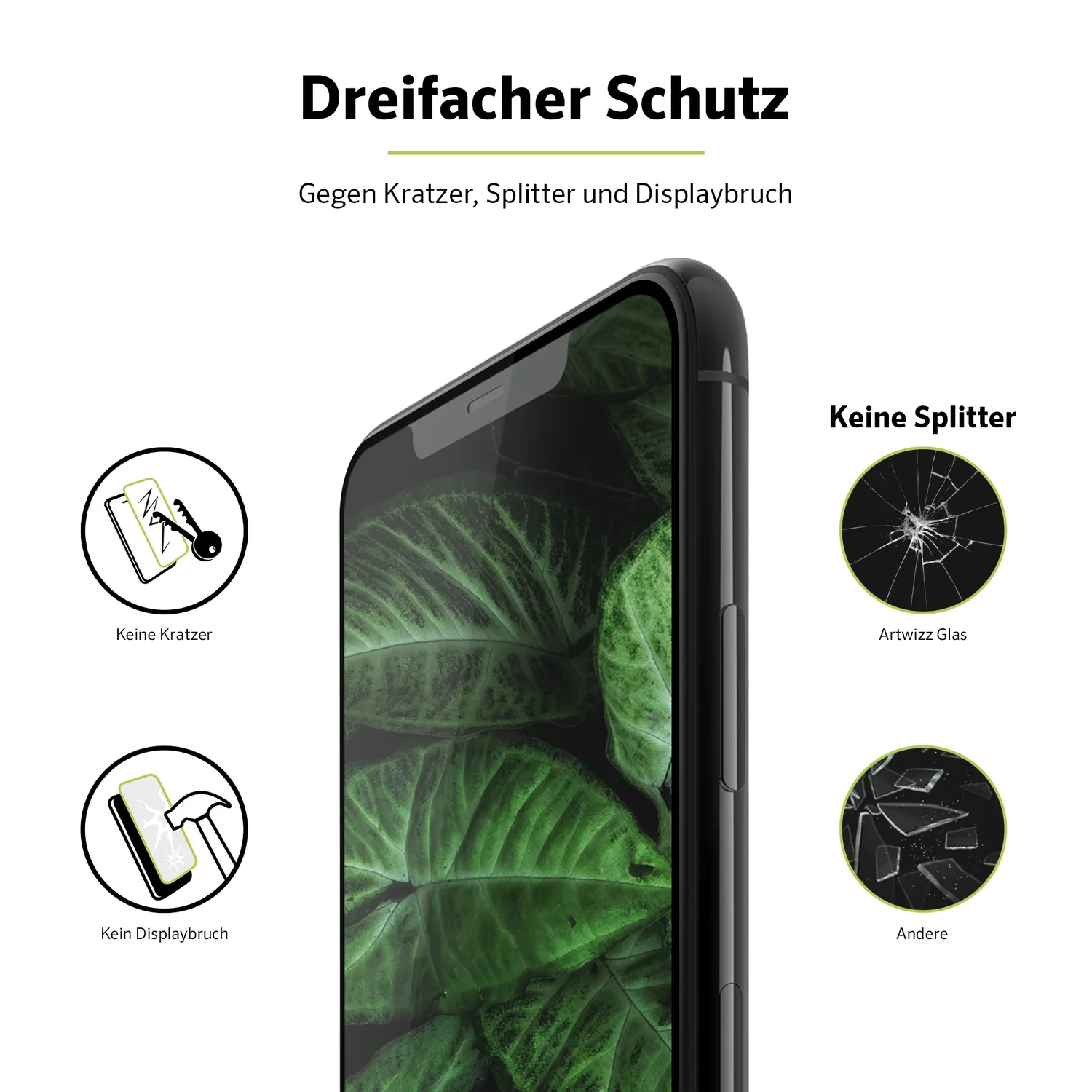 Artwizz CurvedDisplay iPhone X/XS/11 Pro Panzerglas 3D