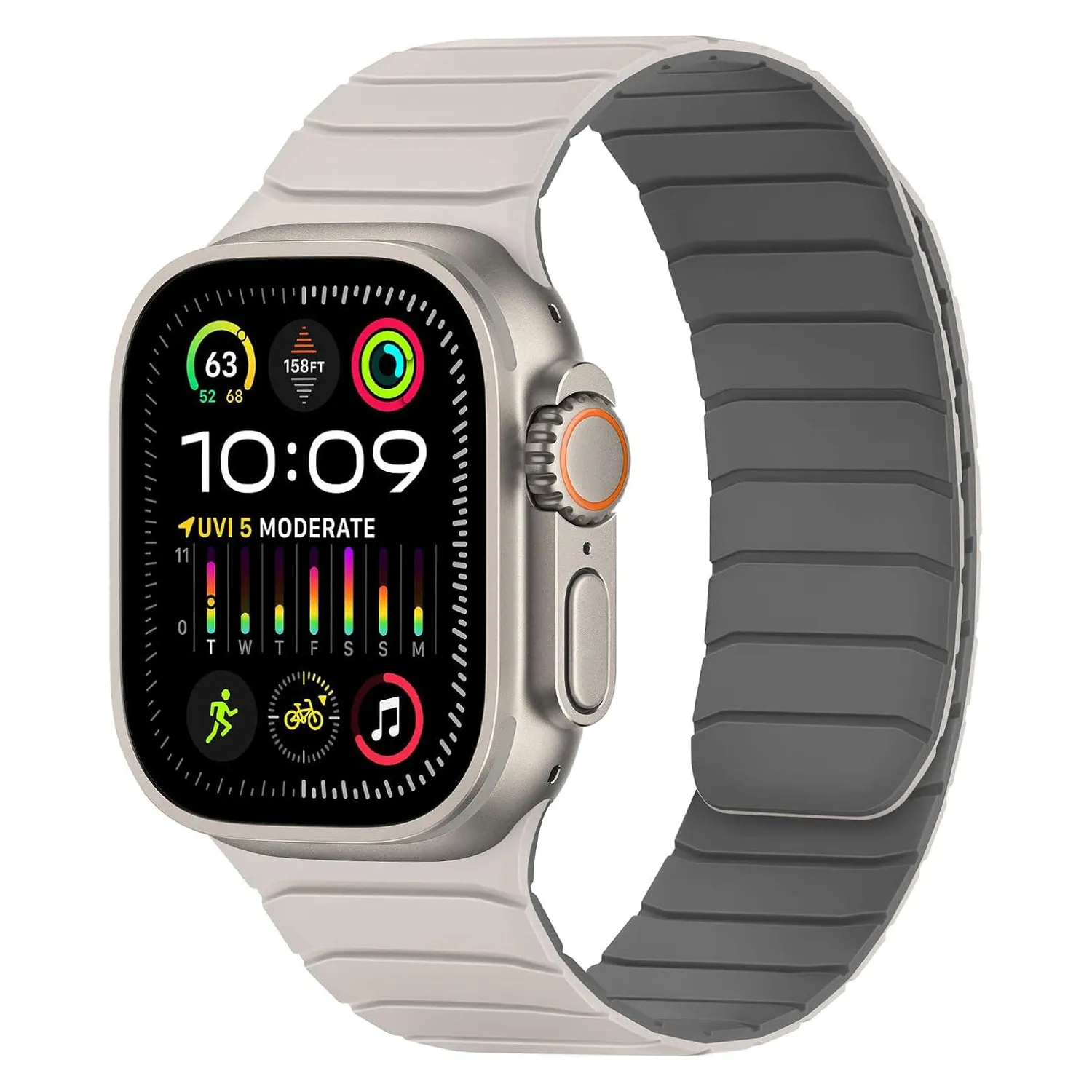arktiband MagFlow Apple Watch Armband Schwarz 46mm