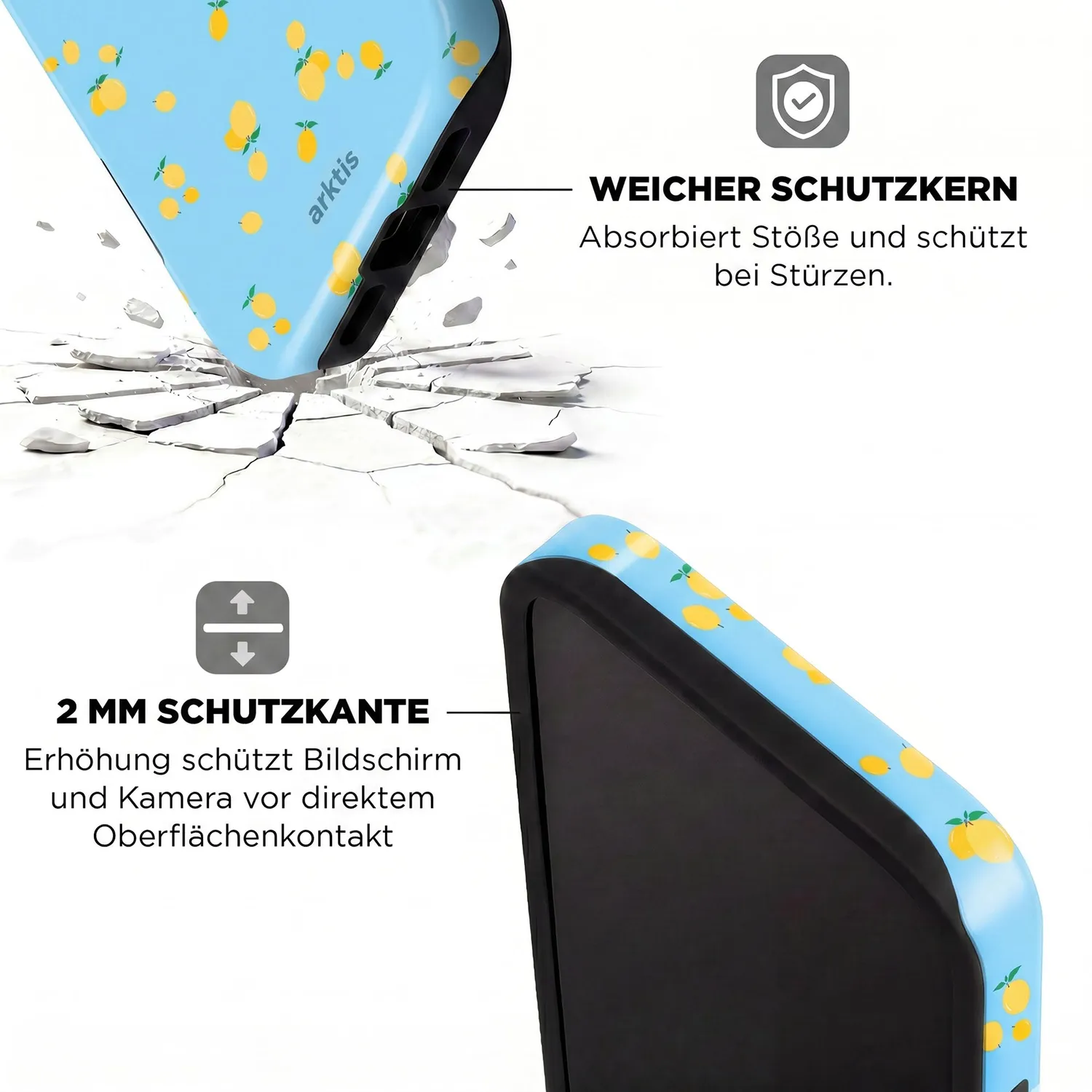 arktis Summer Lemon iPhone 17 Pro Hülle MagSafe Print
