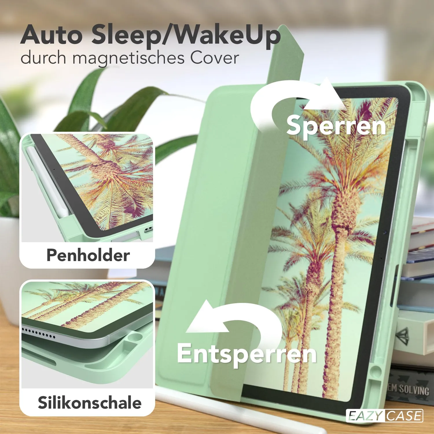 EAZY CASE iPad Air 4 Air 5 Smartcase Hell Grün Stifthalter