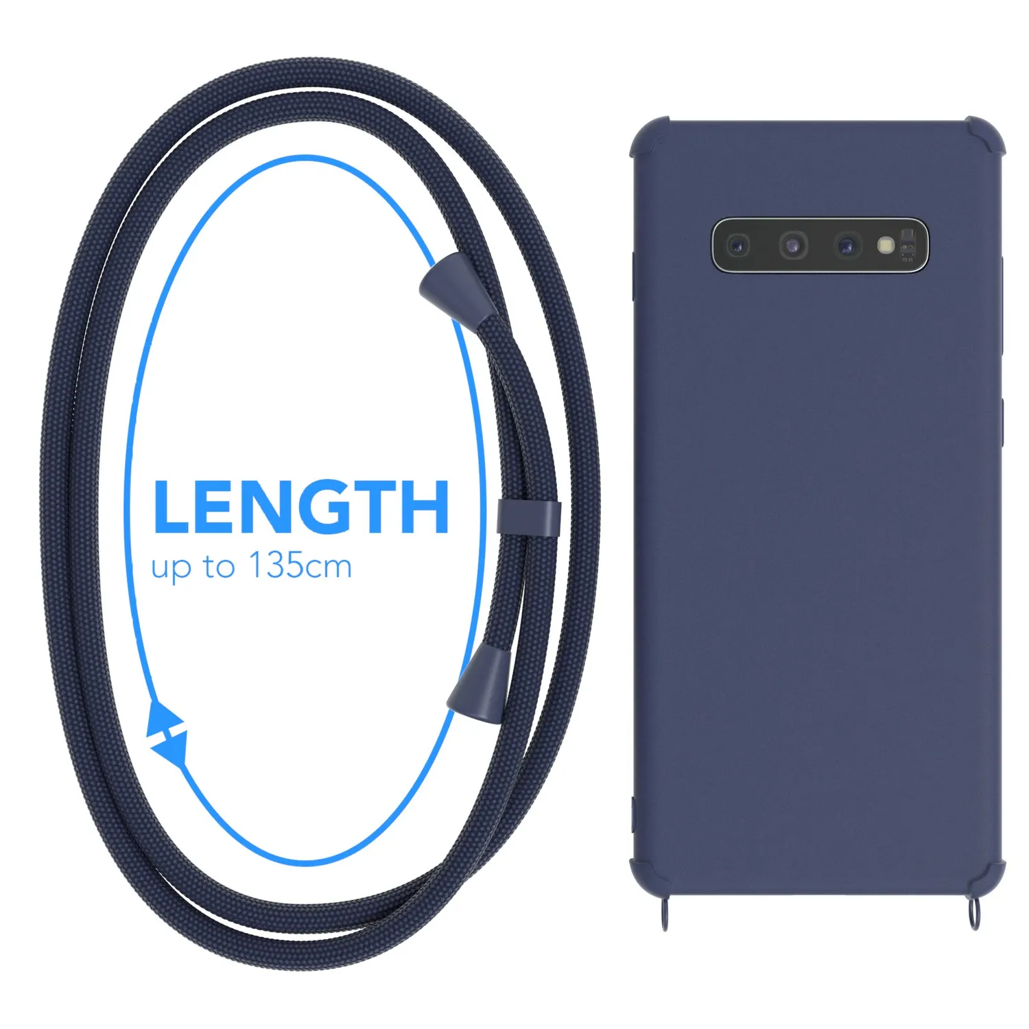 EAZY CASE Galaxy S10 Plus Handykette Nachtblau Silikon