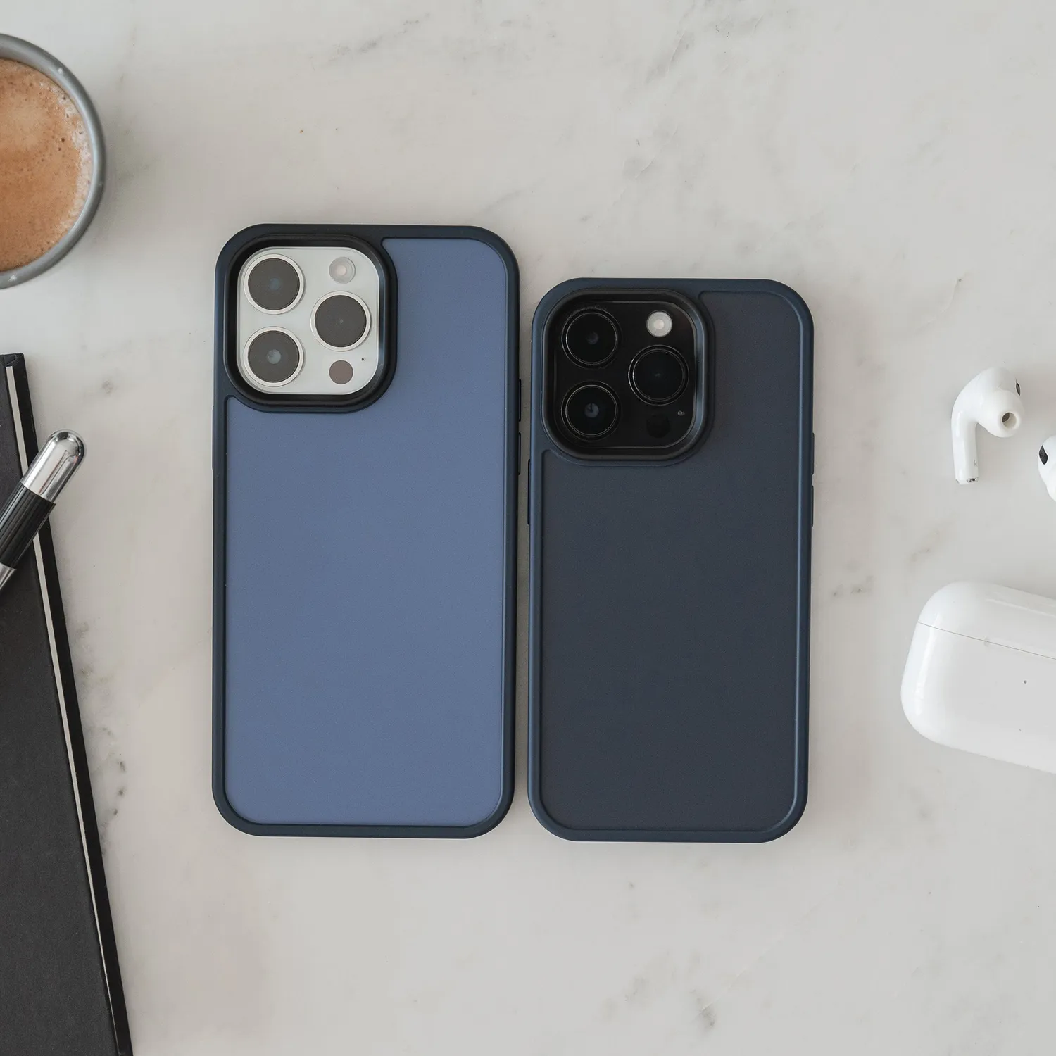 arktis iPhone 15 Pro Case Matt Sturmblau TPU