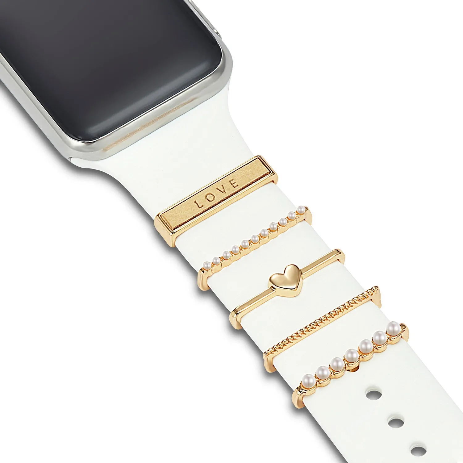 arktisband Love Apple Watch Charm Gold Edelstahl