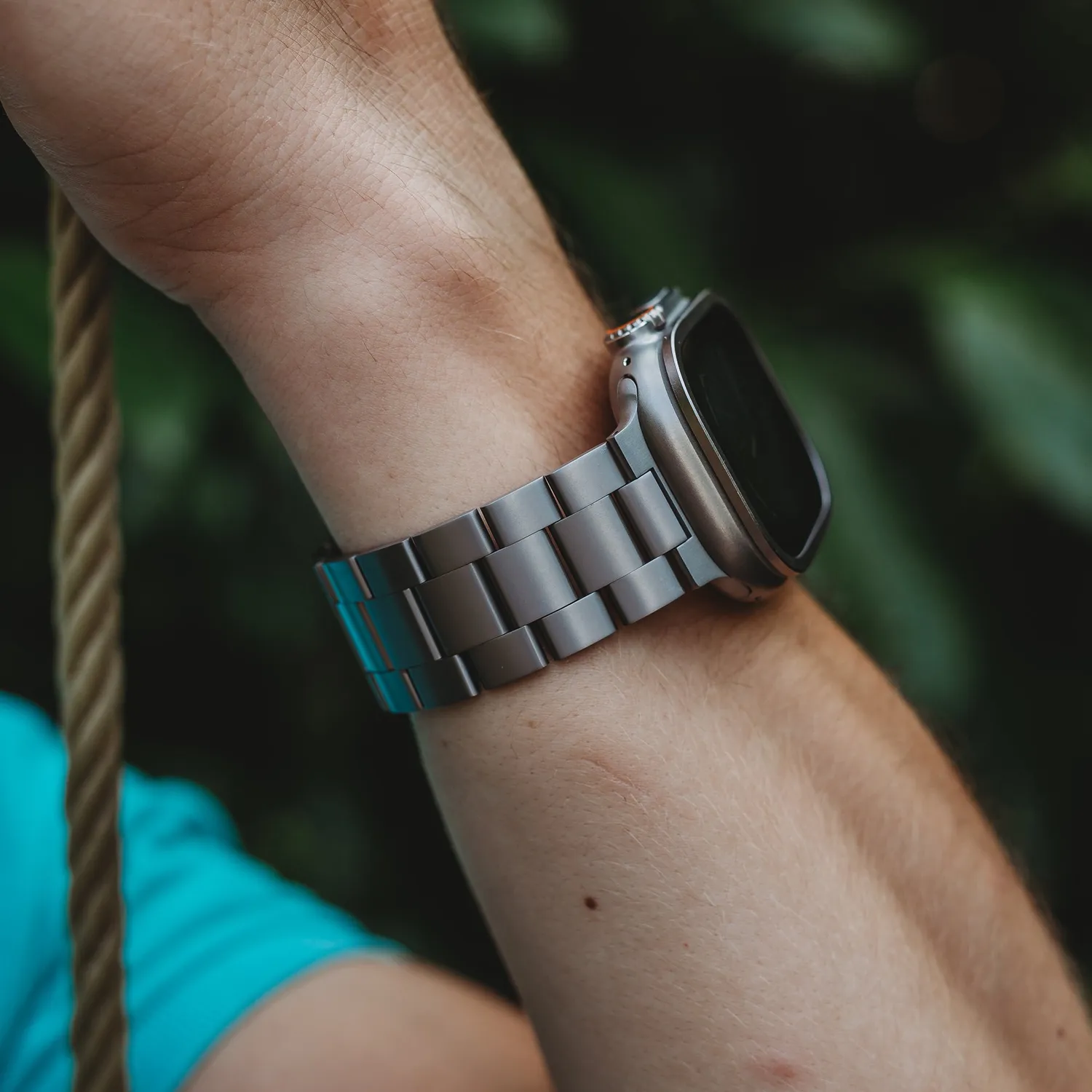 arktis Prime Titan Gliederarmband Apple Watch Natur 49 mm matt