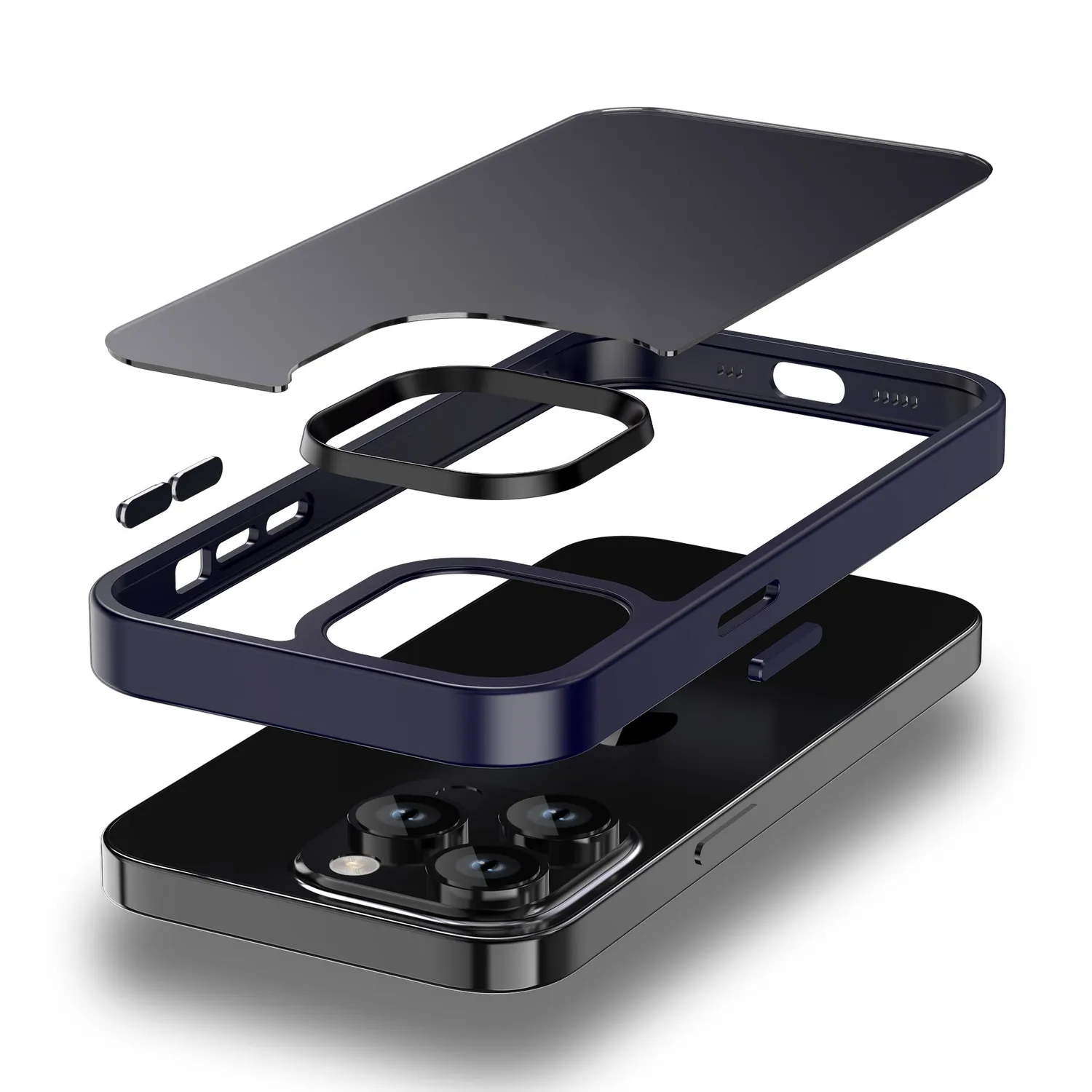 arktis iPhone 15 Pro Case Matt Sturmblau TPU