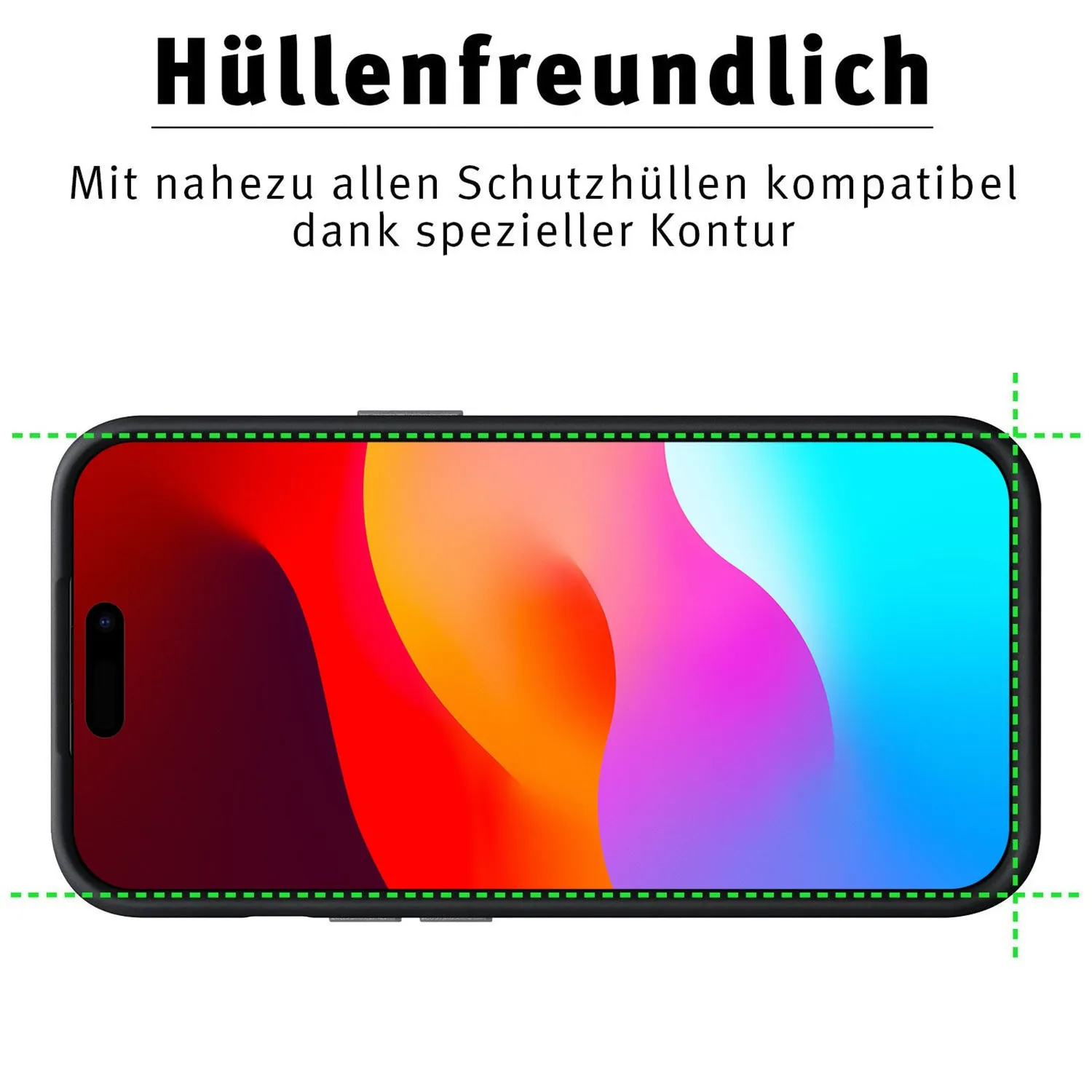 arktis Hybrid 3D iPhone 16 Plus Schutzfolie unzerbrechlich