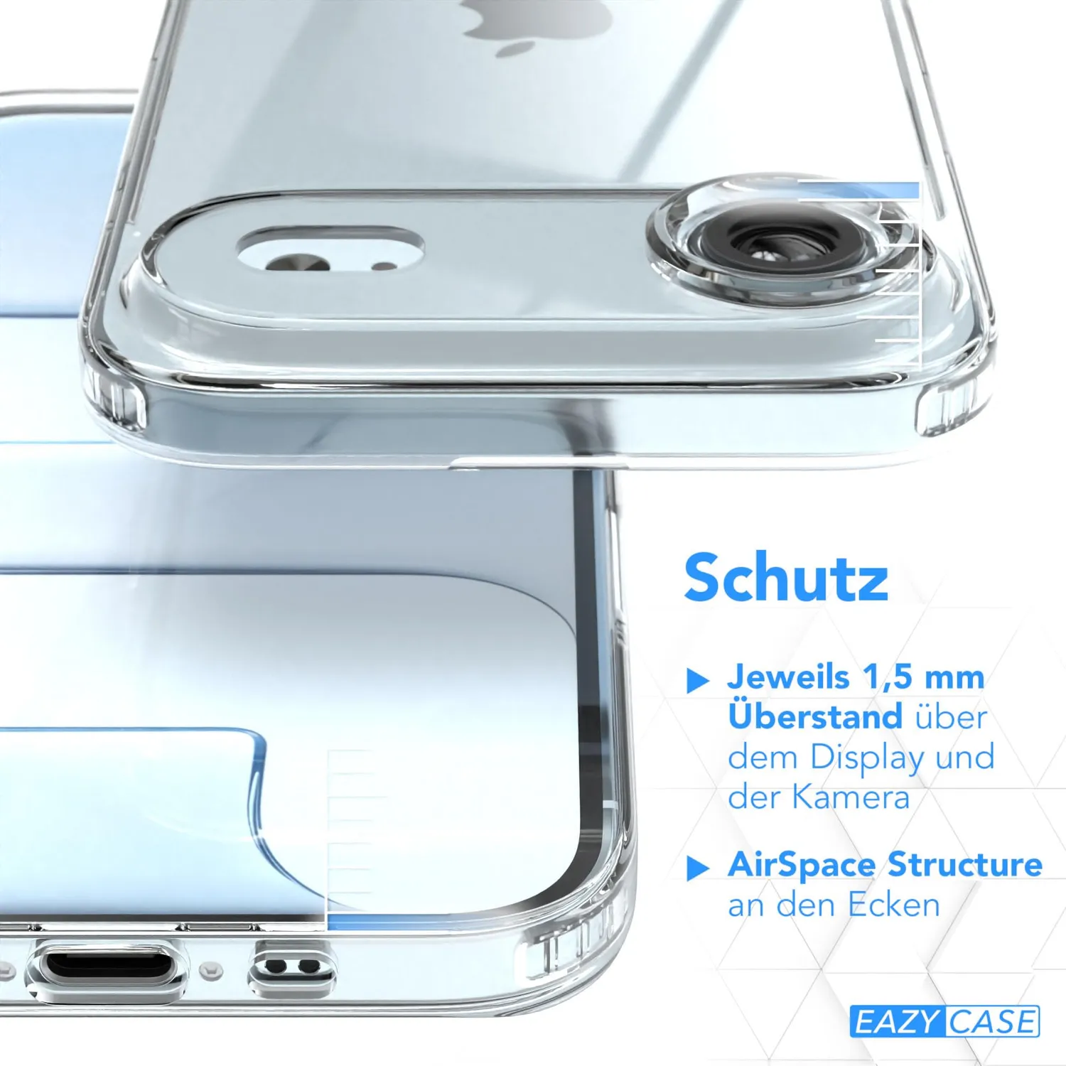 EAZY CASE Premium Crystal Handyhülle iPhone Air Transparent klar