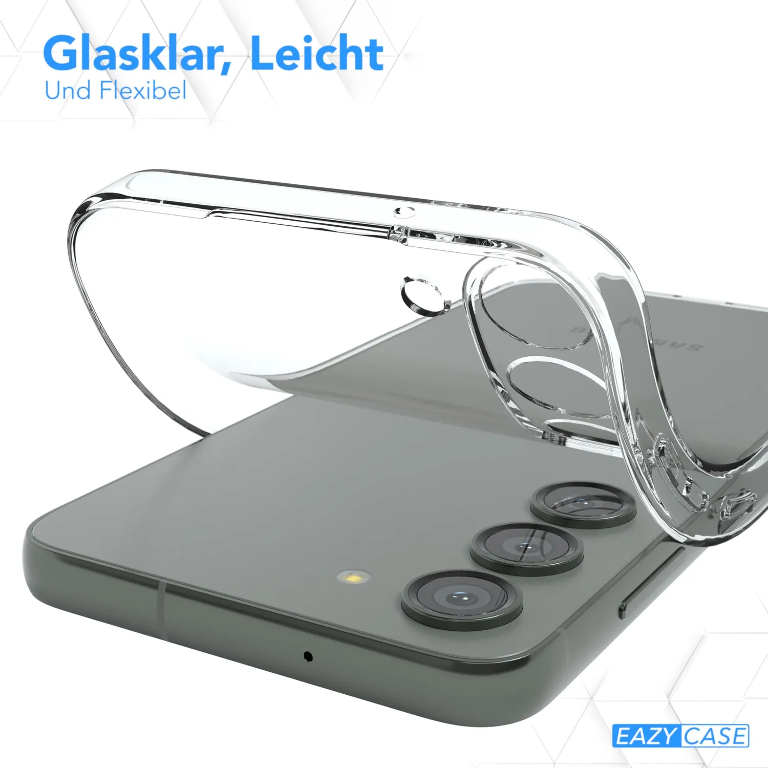 EAZY CASE Galaxy S23 Silikonhülle Transparent