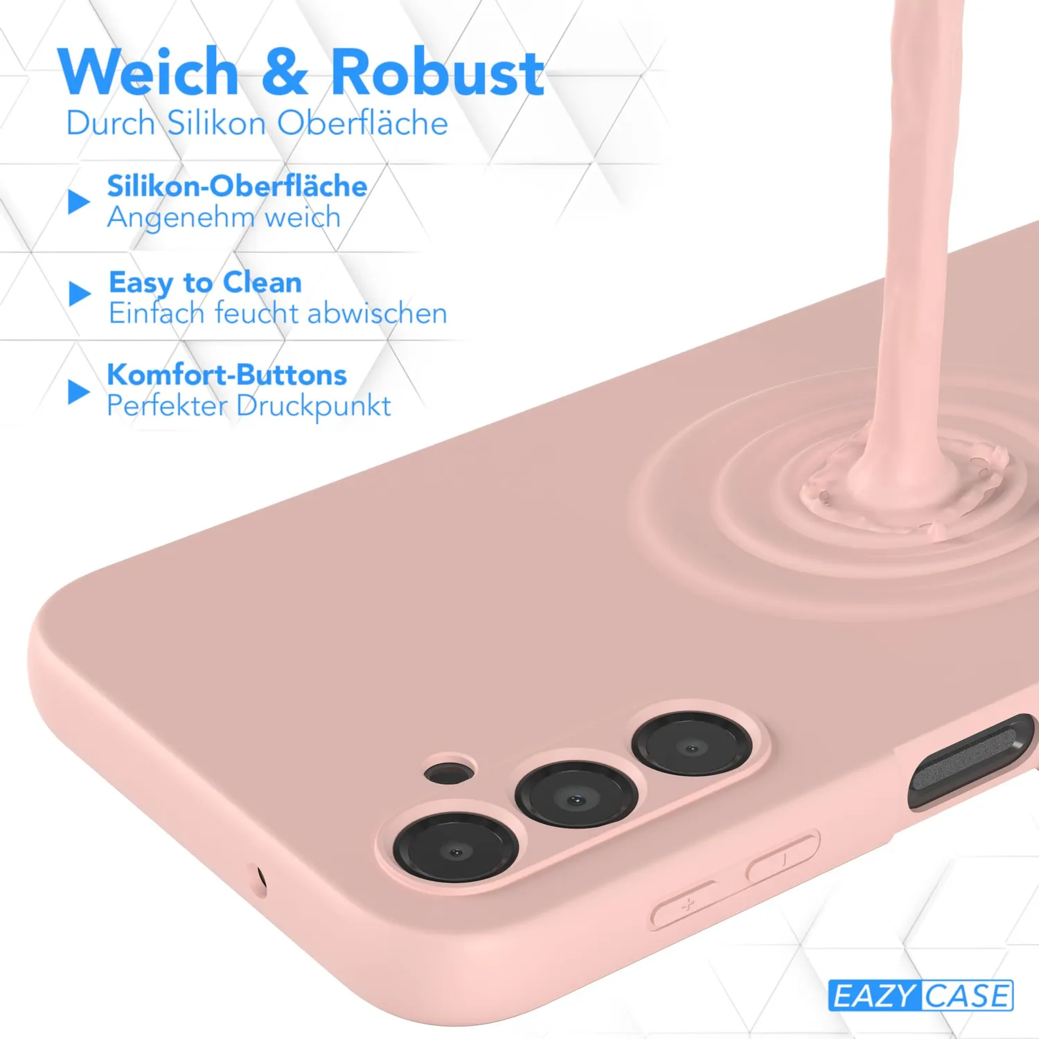 EAZY CASE Galaxy A14 5G Silikonhülle Altrosa matt stoßfest