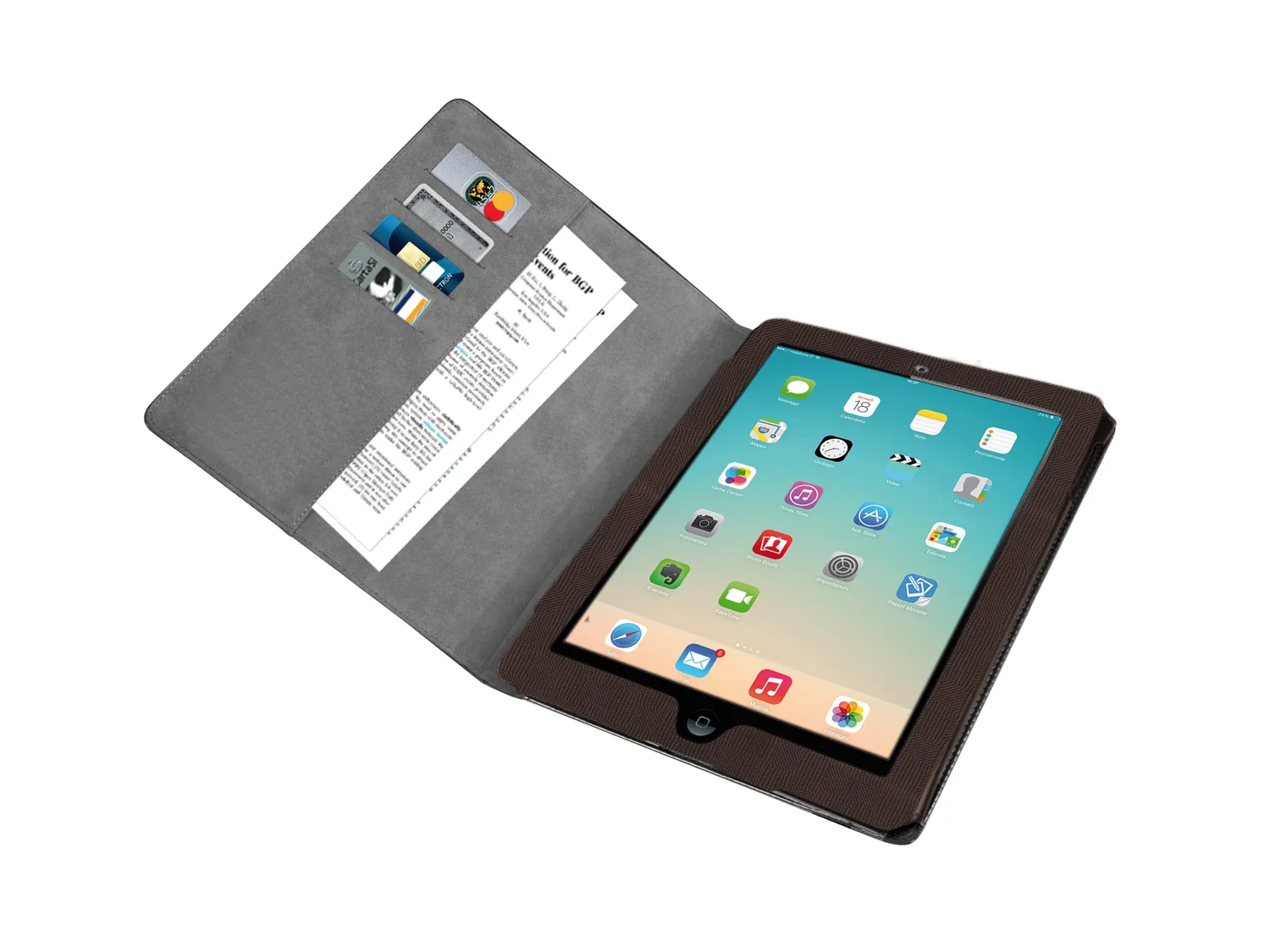 SBS Bookstyle iPad Air 9.7 Hülle Moka Kartenfächer