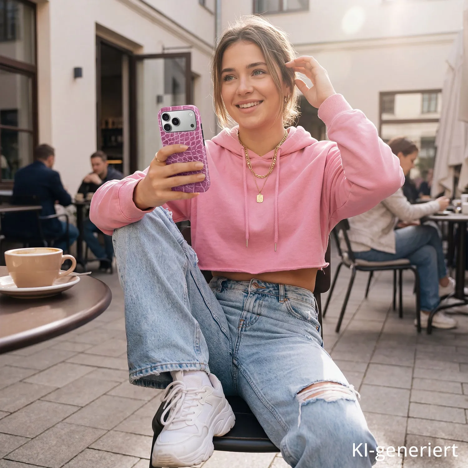 arktis iPhone 16 Hülle Pink Lizard MagSafe Handyhülle