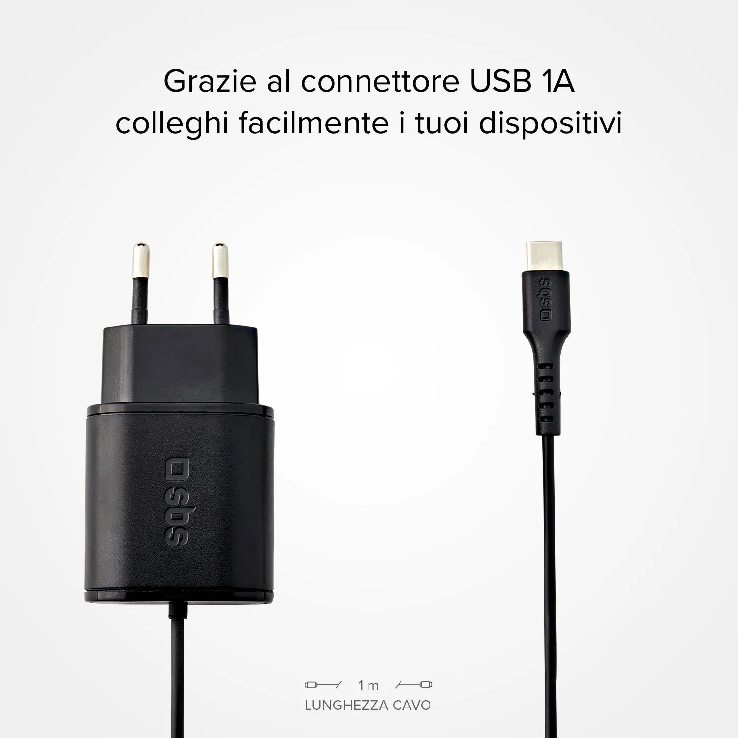 SBS 10W Reise-Ladegerät USB-C Schnellladung