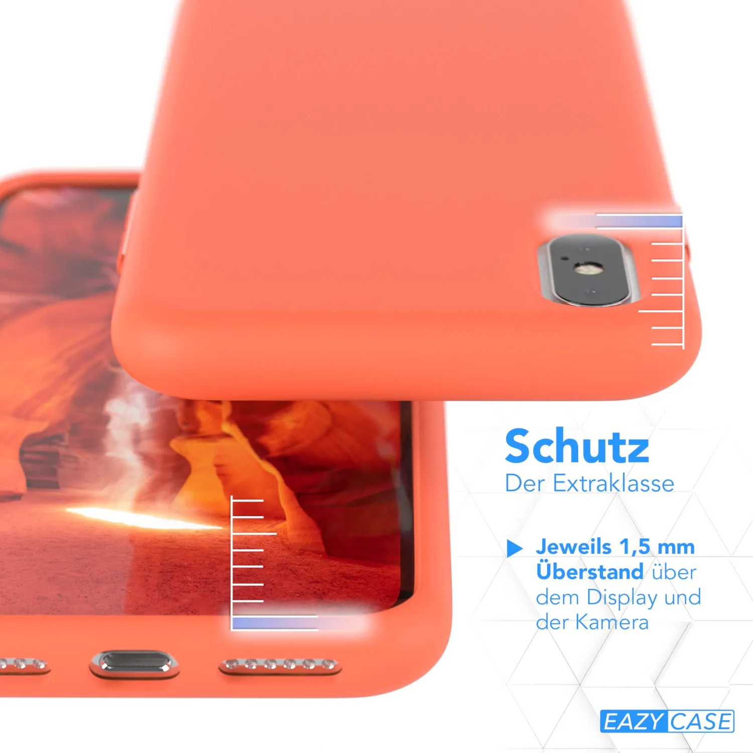 EAZY CASE iPhone XS Max Nano Silikonhülle Koralle dünn