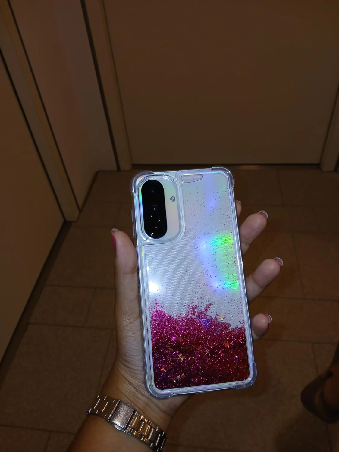 EAZY CASE Galaxy A15 Glitzerhülle Blau mit Bumper