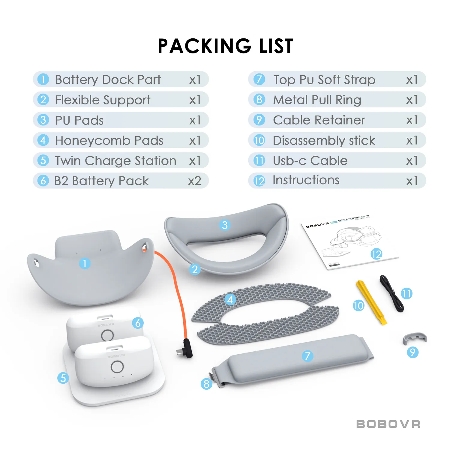 BOBOVR P4 Twin Battery Combo Akku-Strap Pico 4